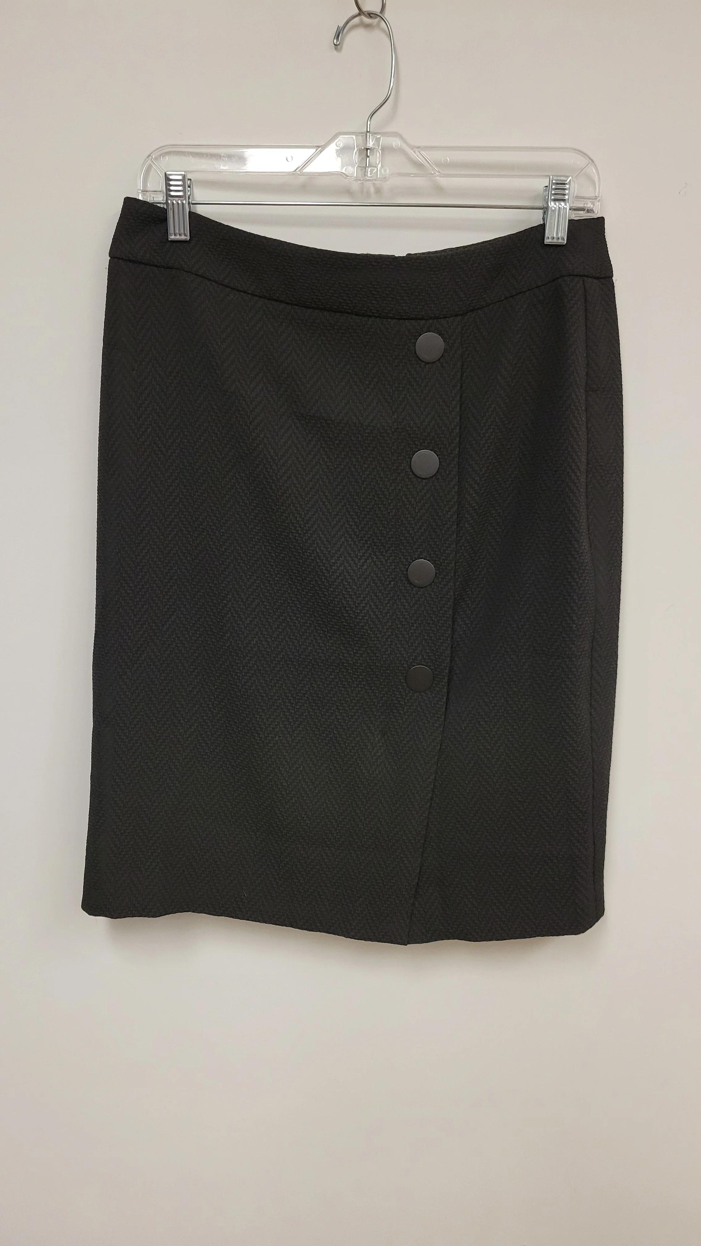 Jupe mi-longue noire motif zigzag, JONES, taille 6