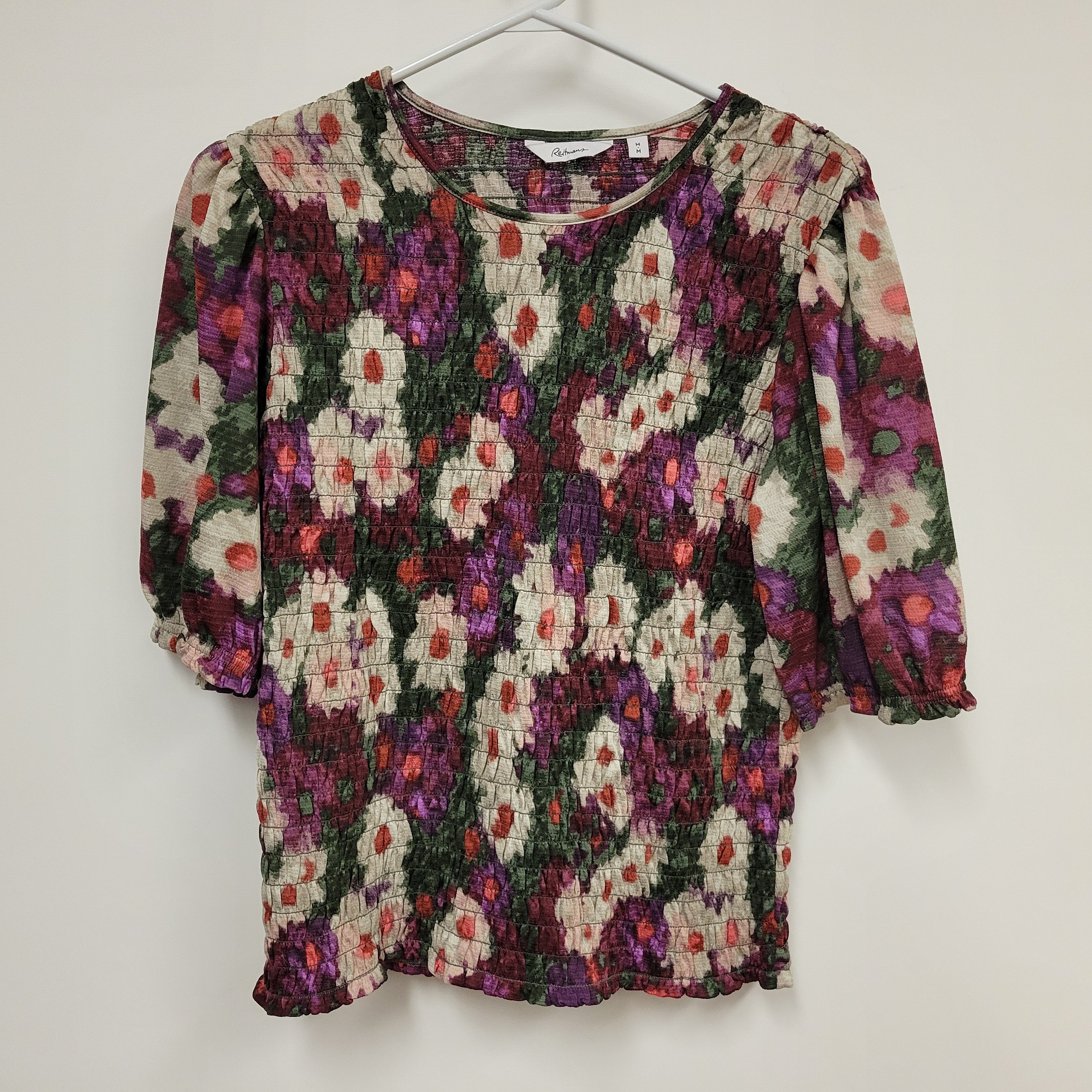 Haut fleuri manches bouffantes, Reitmans, M