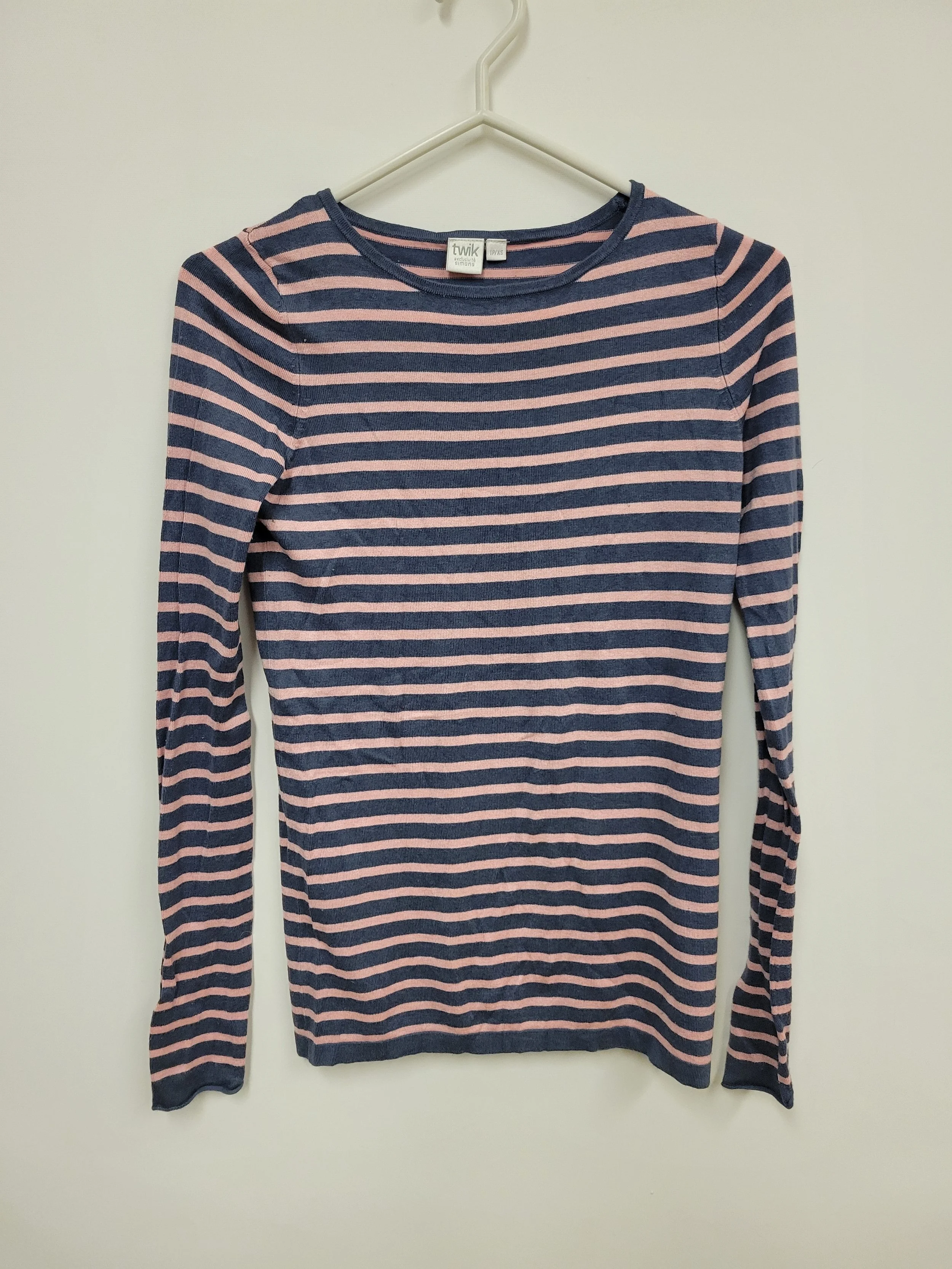 chandail rayé bleu/rose, twik, XS