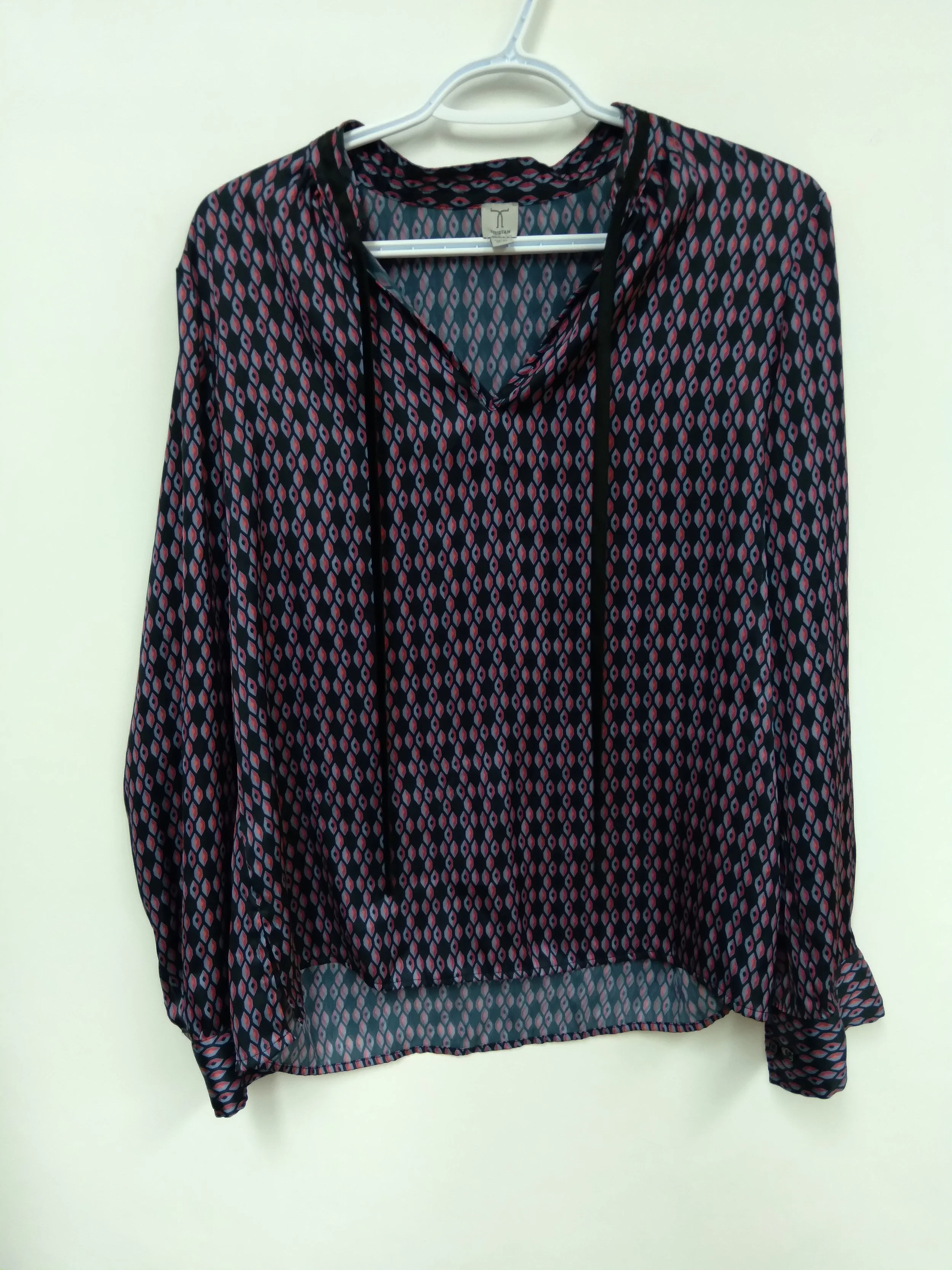 blouse noir avec motif, tristan, taille M