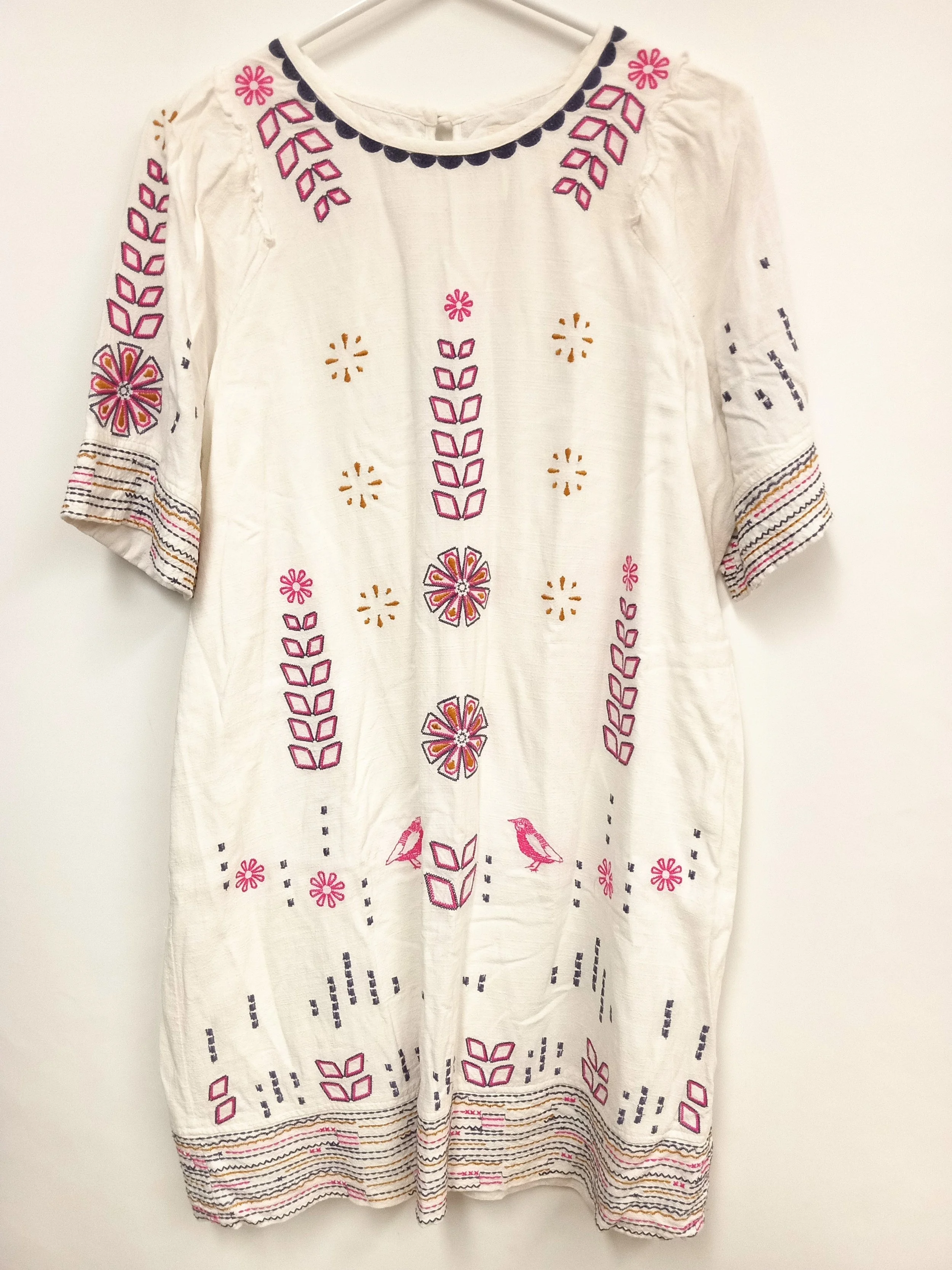 Robe blanc avec motifs, White Stuff, UK12 (L)