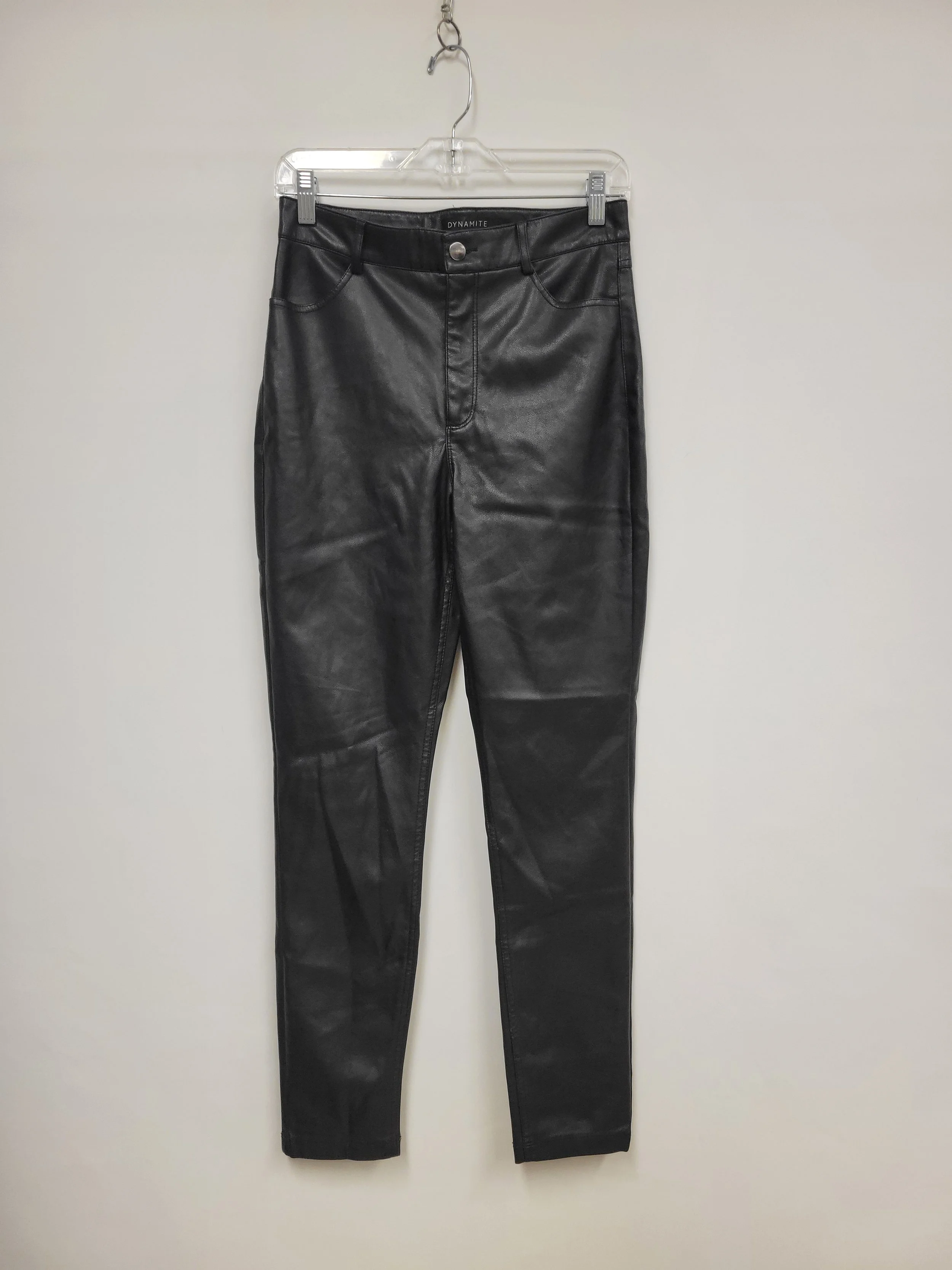 Pantalon similicuir noir taille haute, Dynamite, taille 4