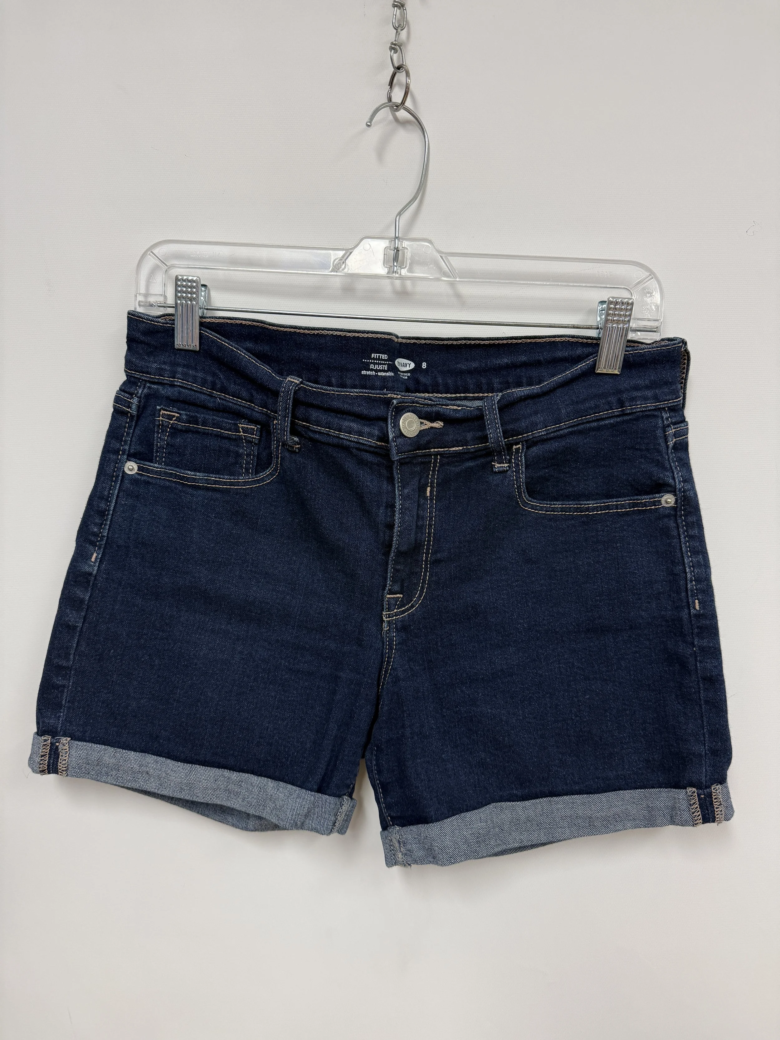 Short en jeans foncé, tissu extensible, Old Navy, taille 8