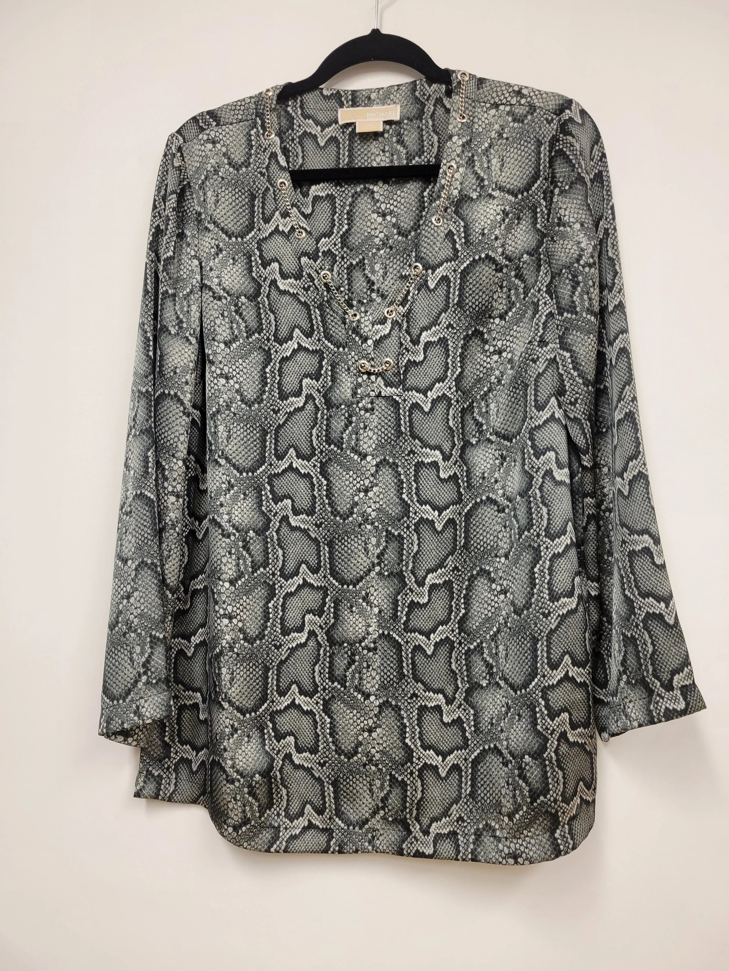 Chemisier gris motif serpent, Michael Kors, L