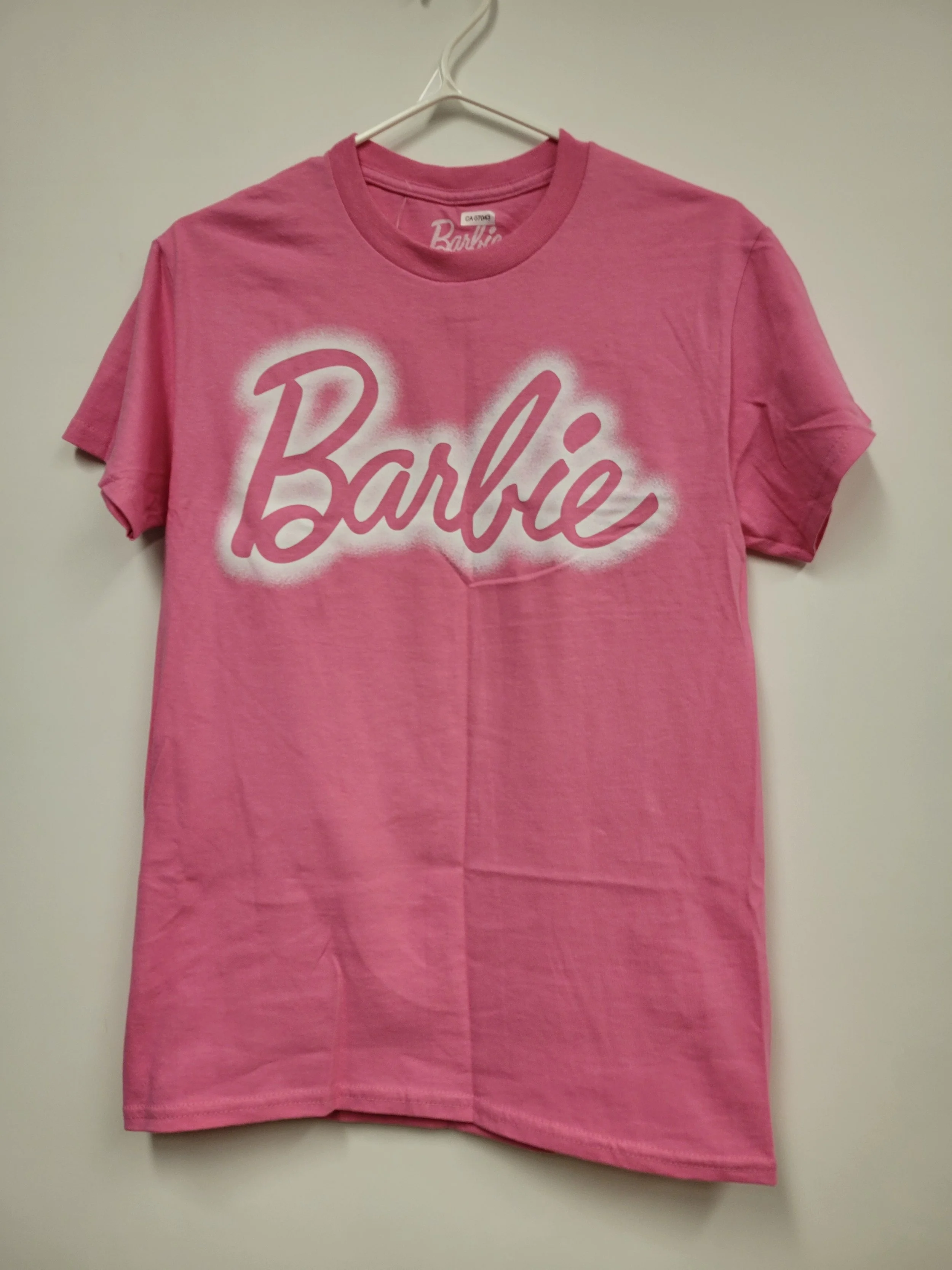 t-shirt rose, barbie, taille P neuf