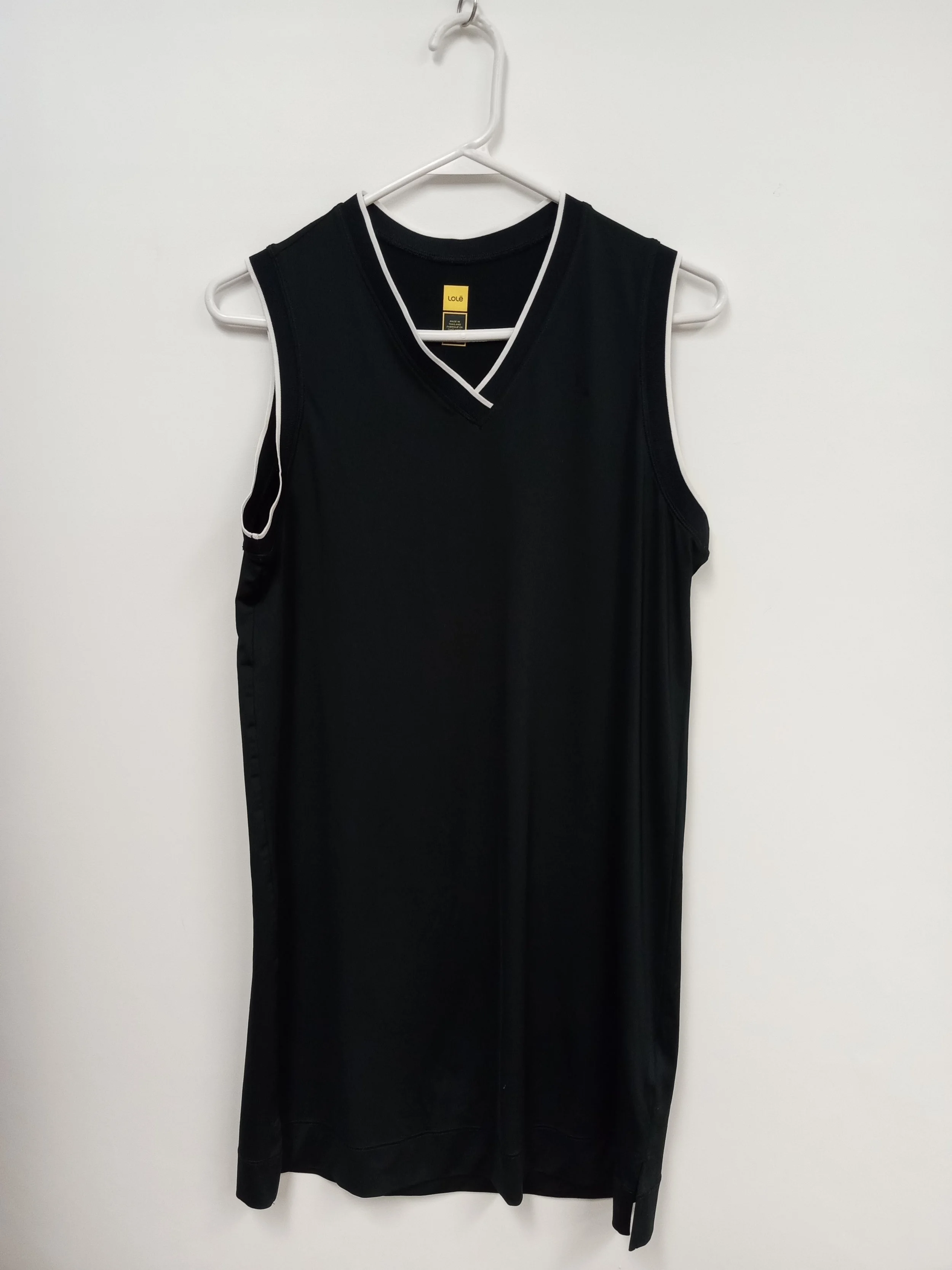 Robe sans manches, noir et col blanc, Lole, M
