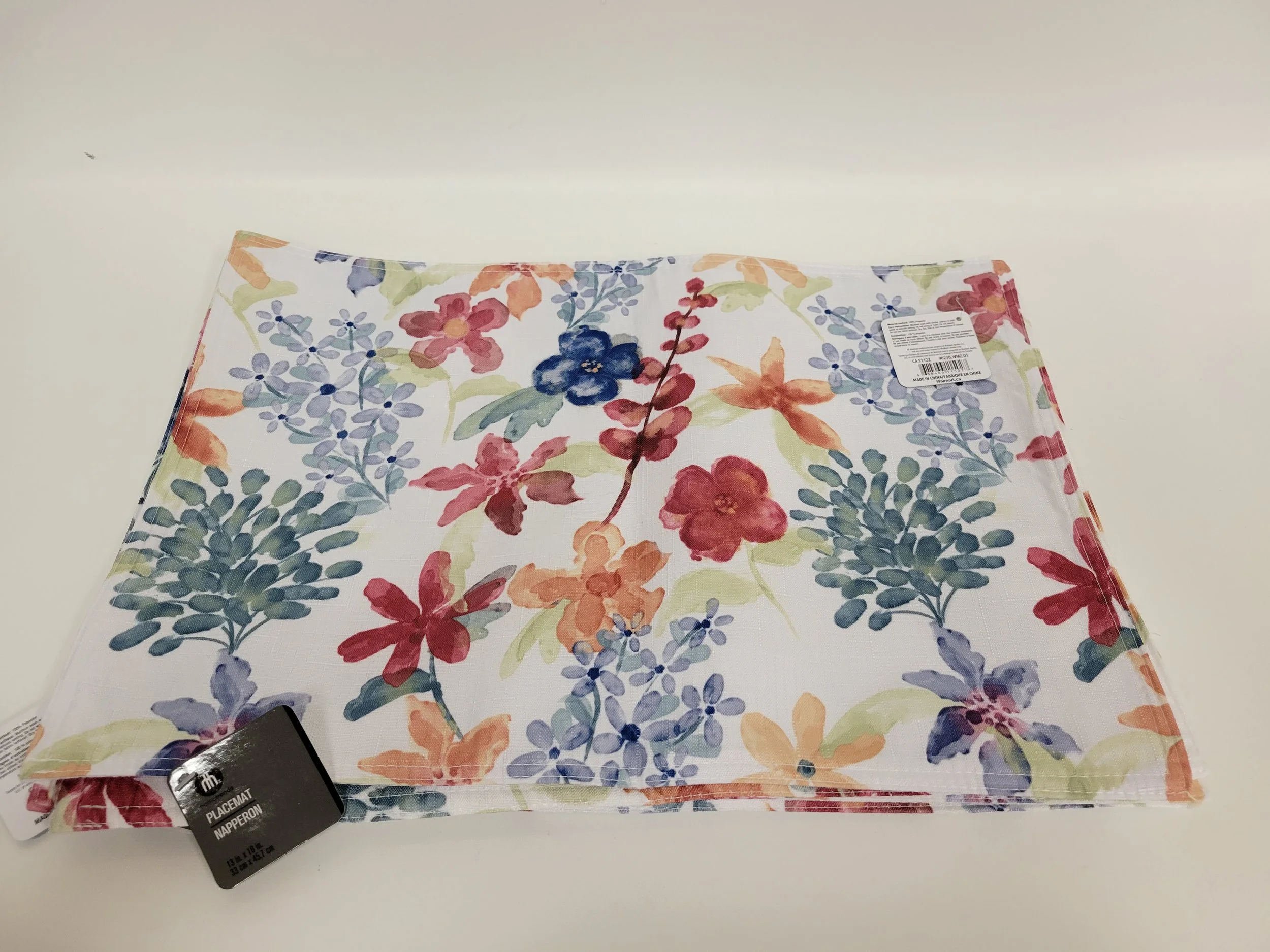 NEUF - Lot de 6 napperons fleuris, Hometrends