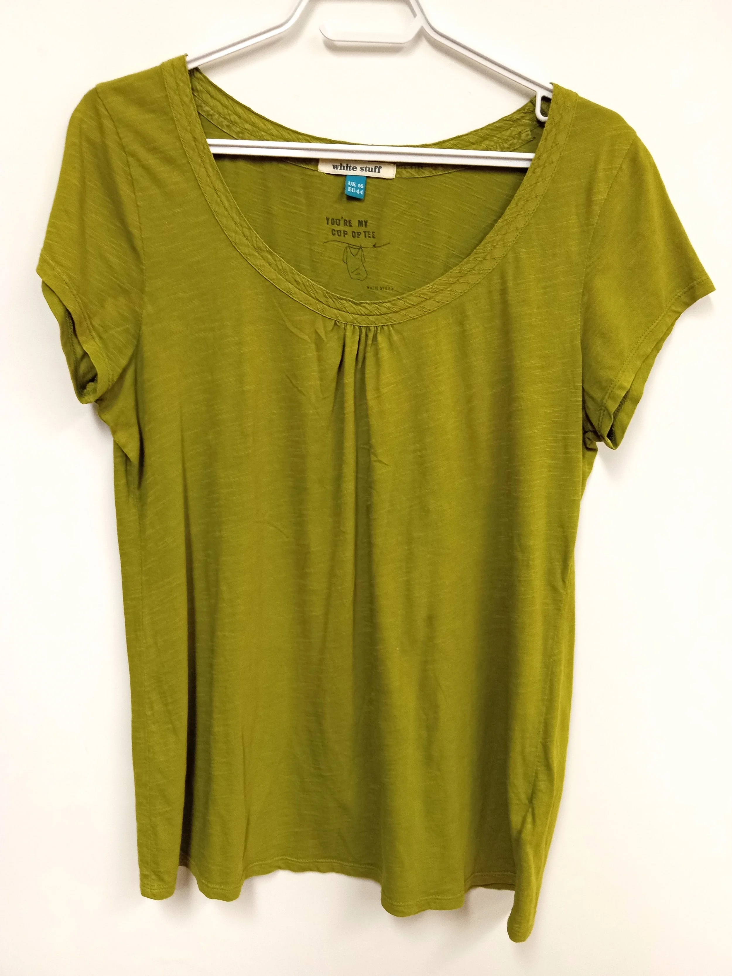 Haut vert en 100% coton, white stuff, XL