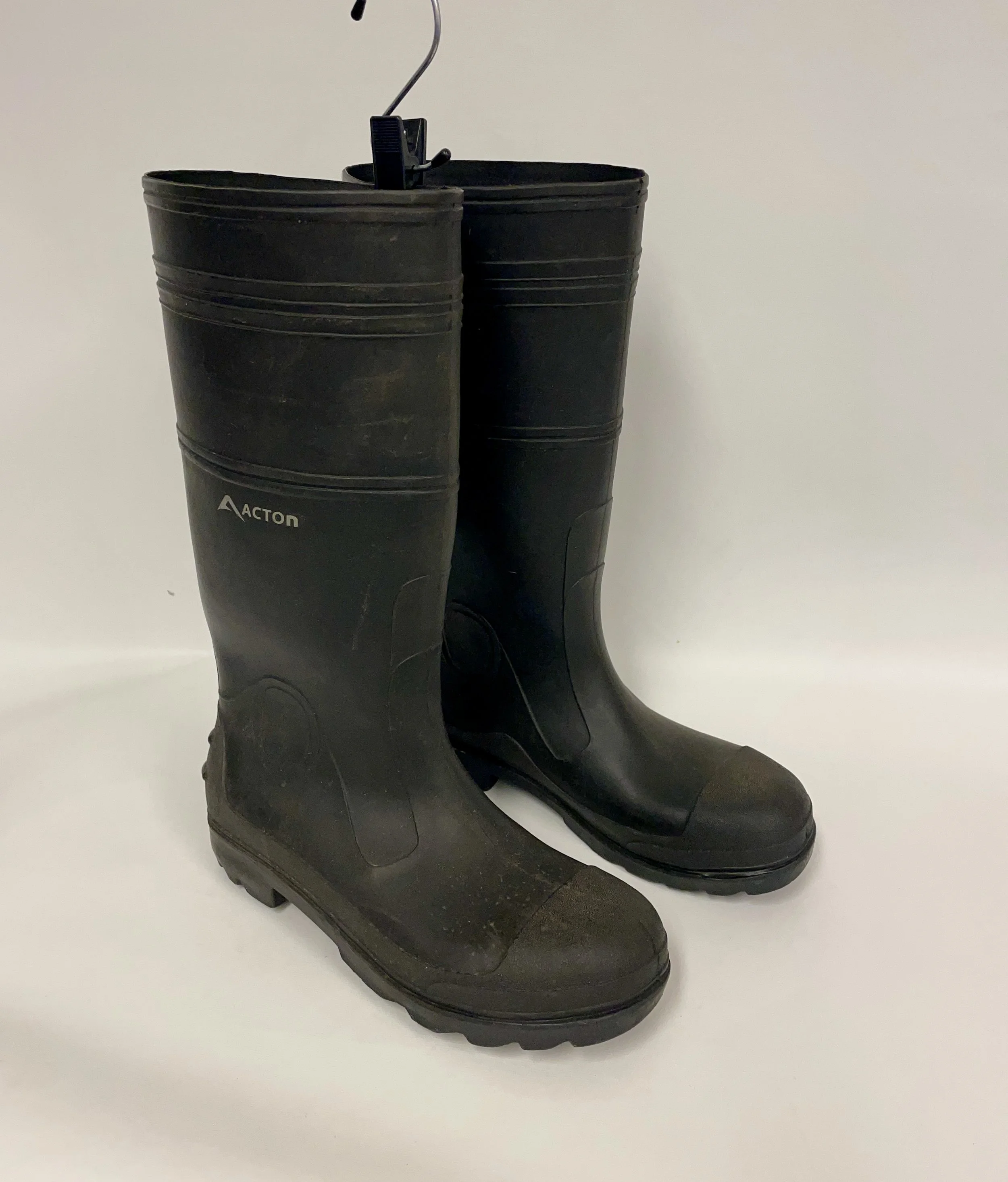 Bottes de pluie noires, ACTON, pointure 8.