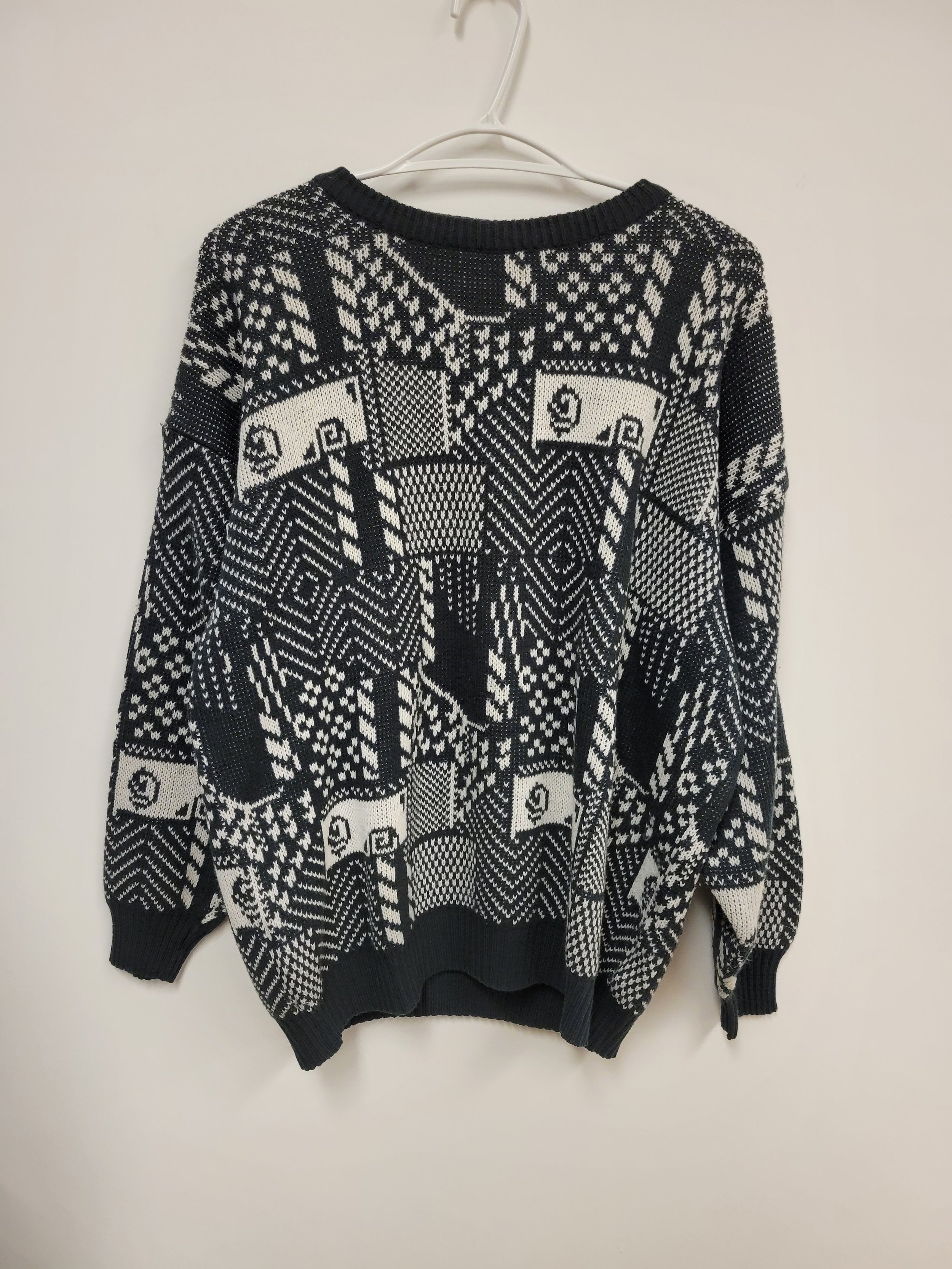 Tricot gris et blanc à motif, Blitz, M