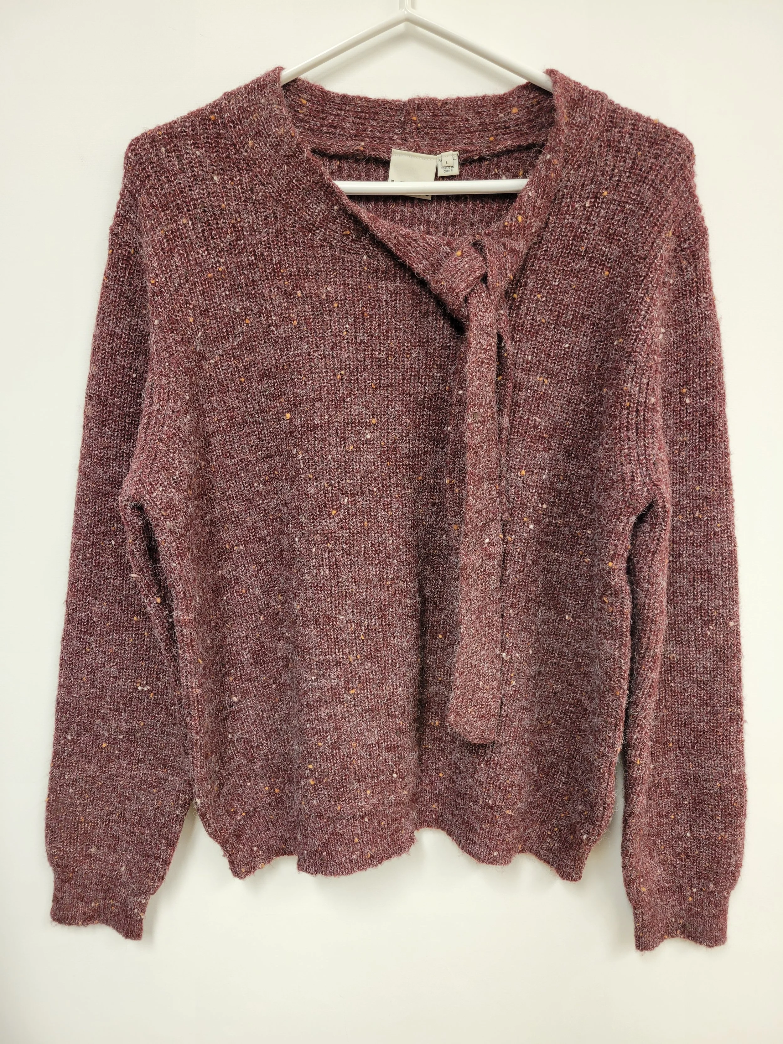 Tricot bourgogne moucheté, Ichi, L