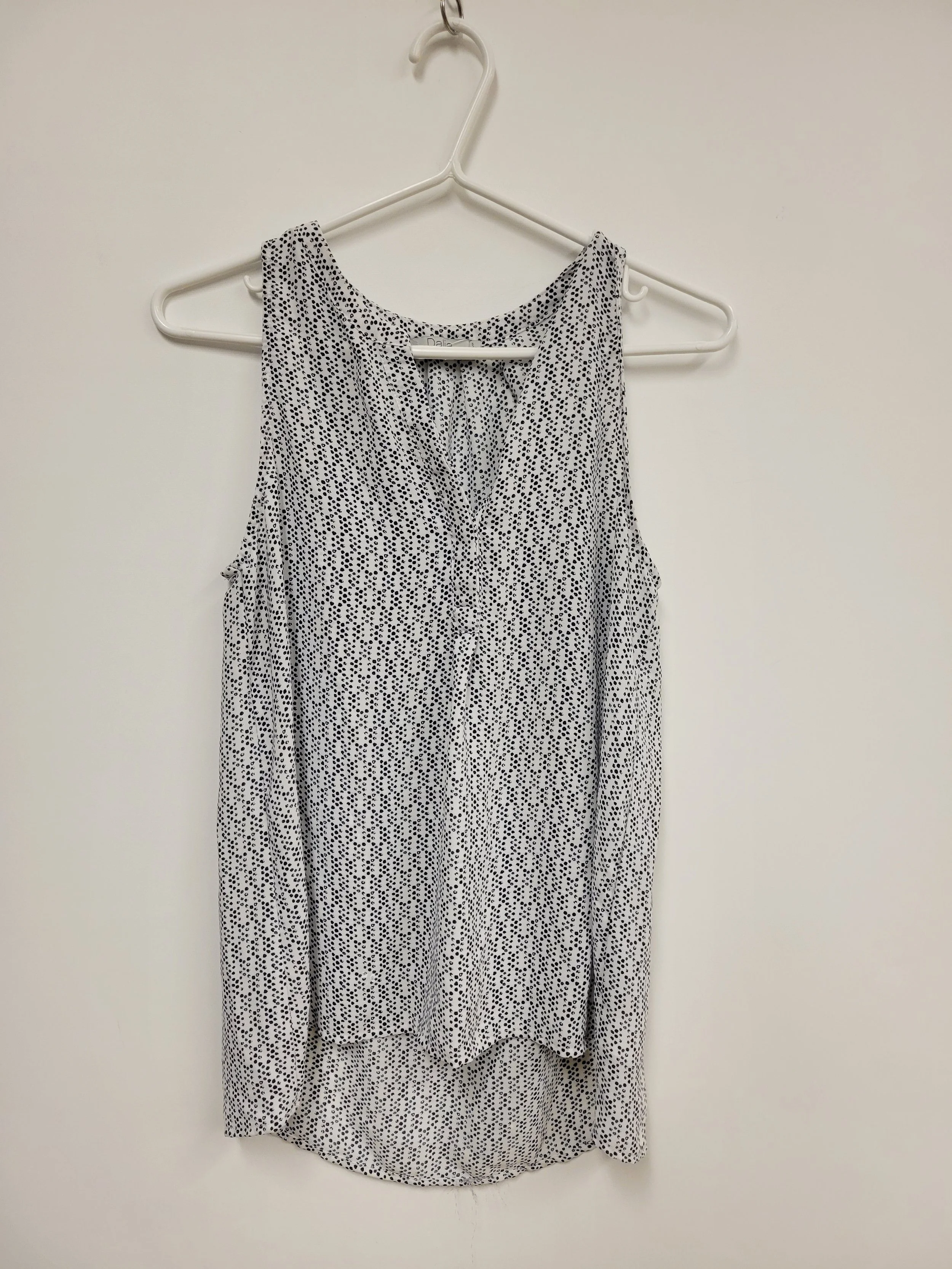 Haut sans manches, motifs bleu et blanc, Dalia, S