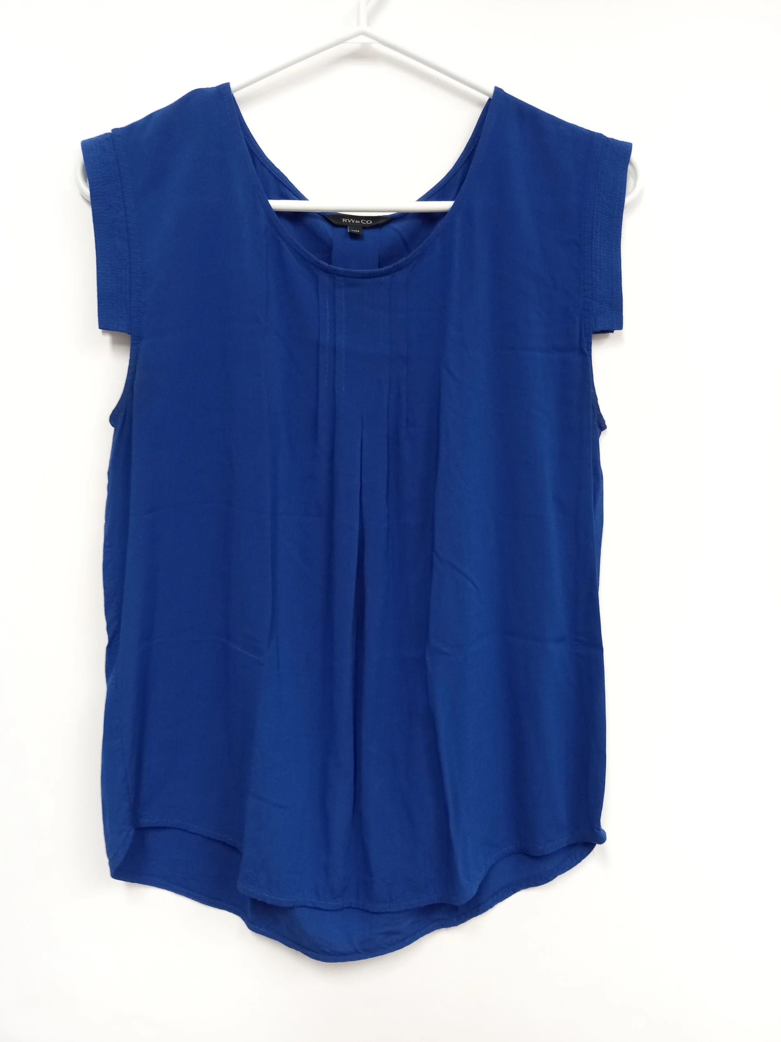 Haut sans manches, rayonne, bleu roi, RW&CO, taille M