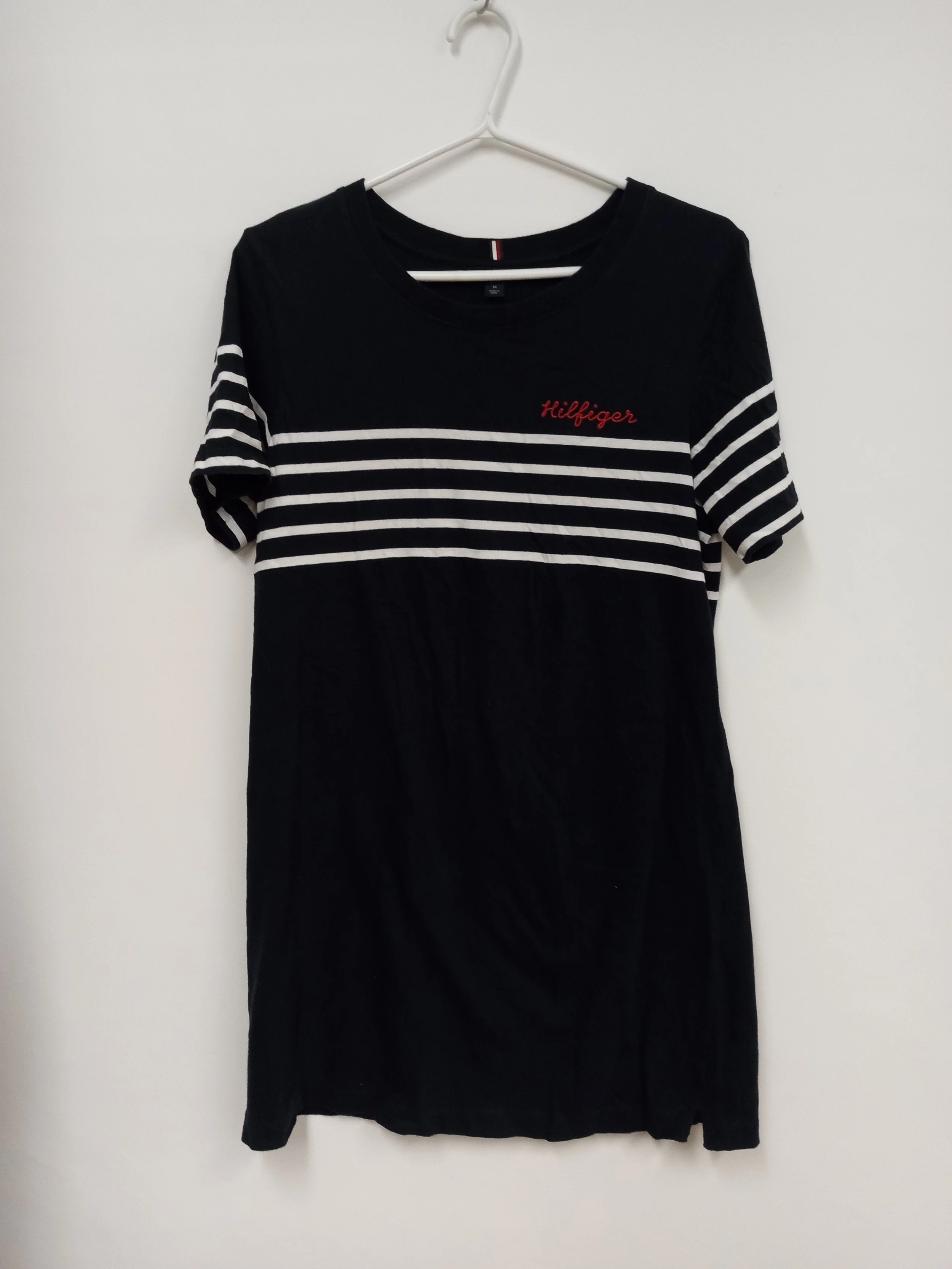 Robe courte (Jersey), Marine avec lignes blanches, TOMMY HILFIGER, M