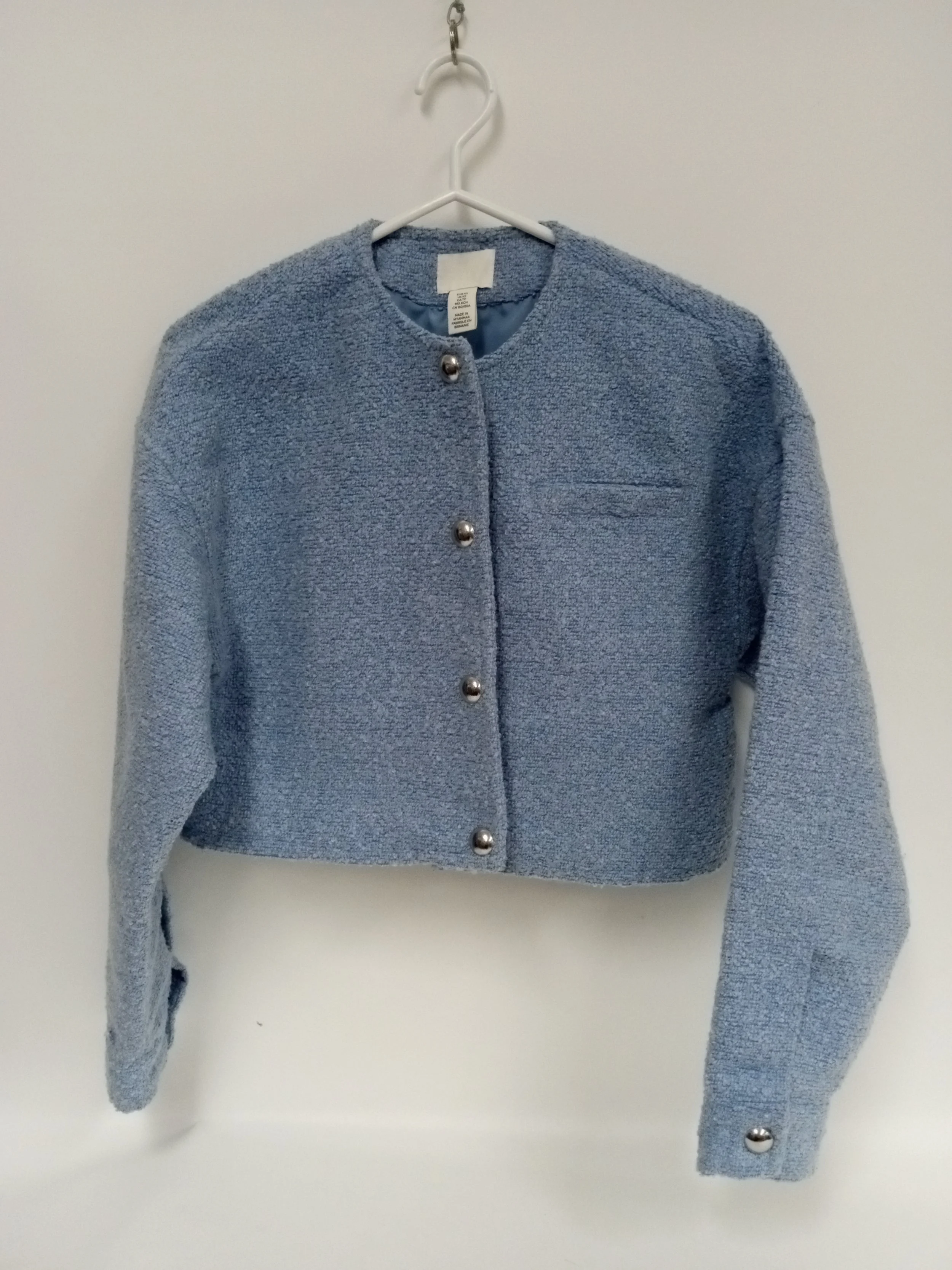 Veston court doublé, Polyester (100%), Lavande, H&M, XS