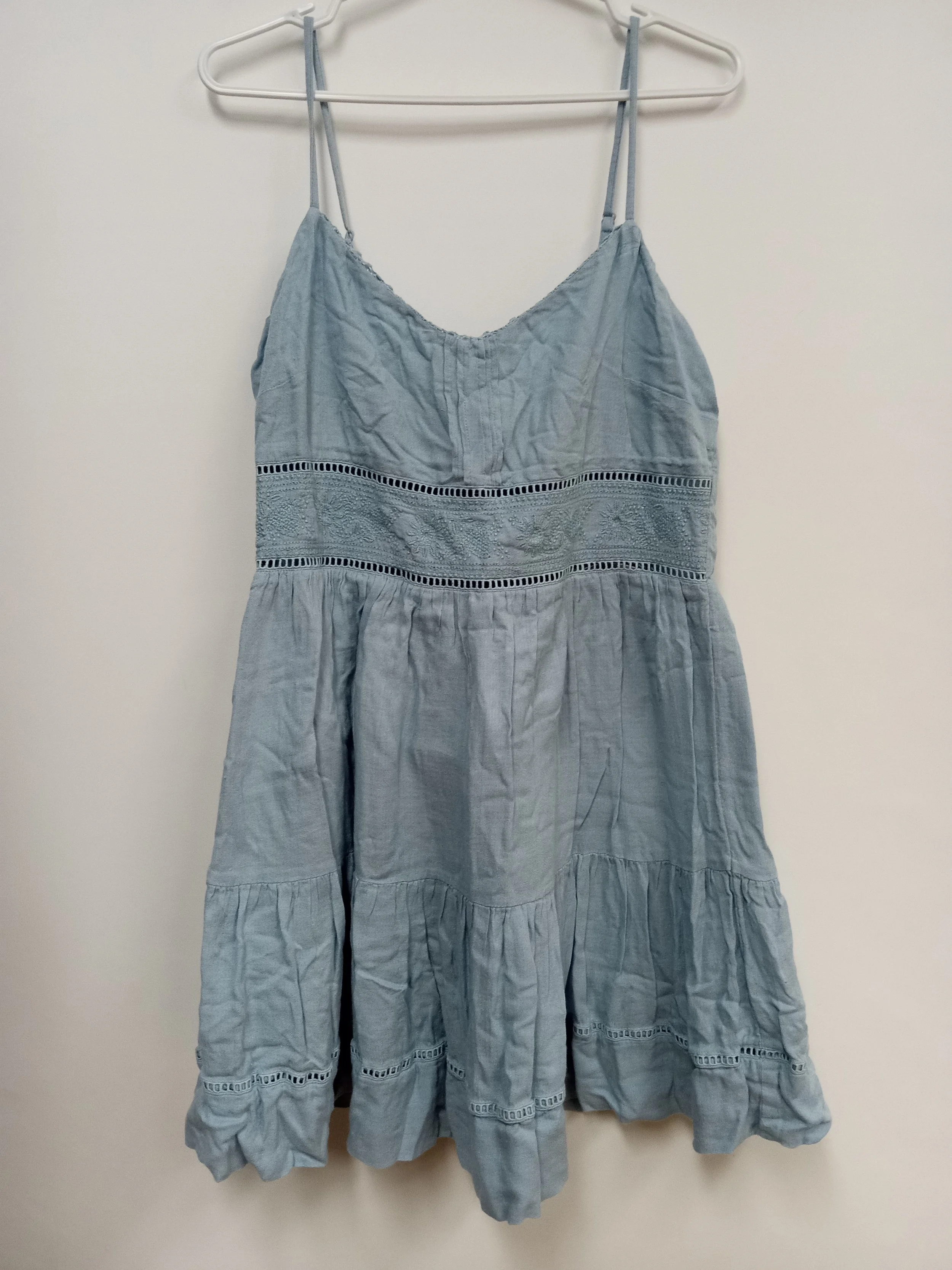 Robe trapèze bleu pâle, tissus modal, RAF RAF, taille 40
