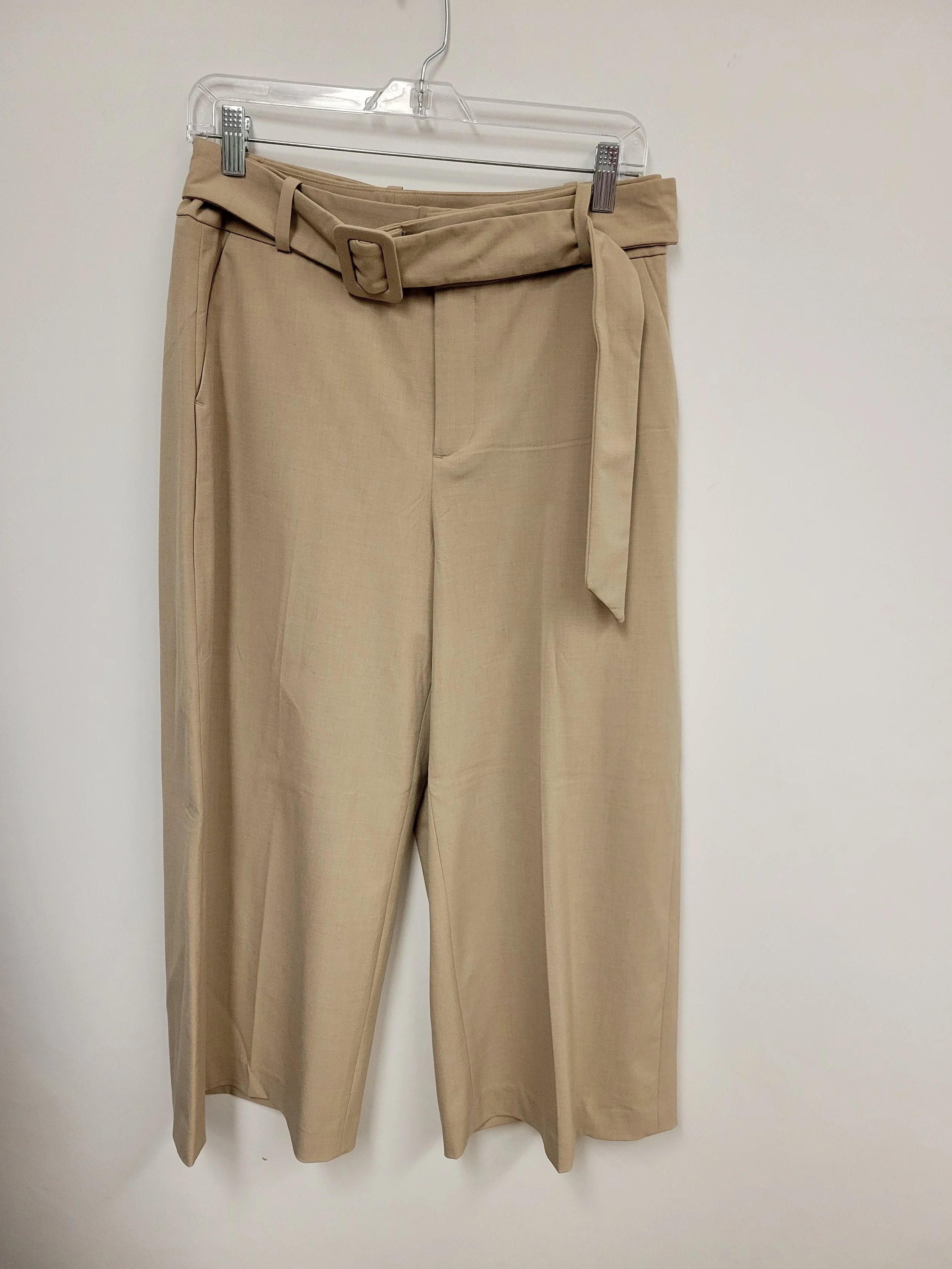 Pantalon couleur sable, jambe large, Icône, taille 8
