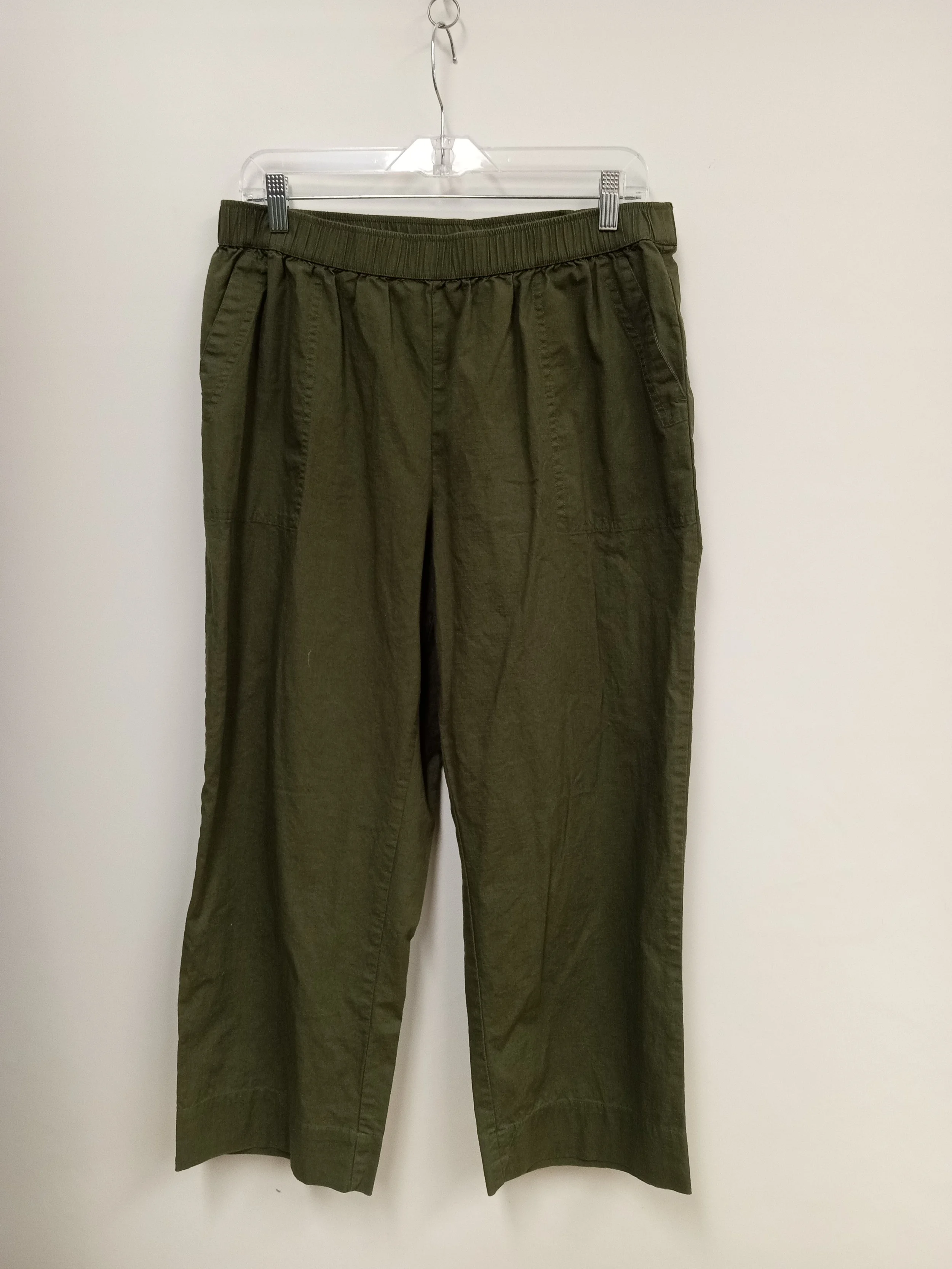Pantalon large, vert, Karen Scott, L