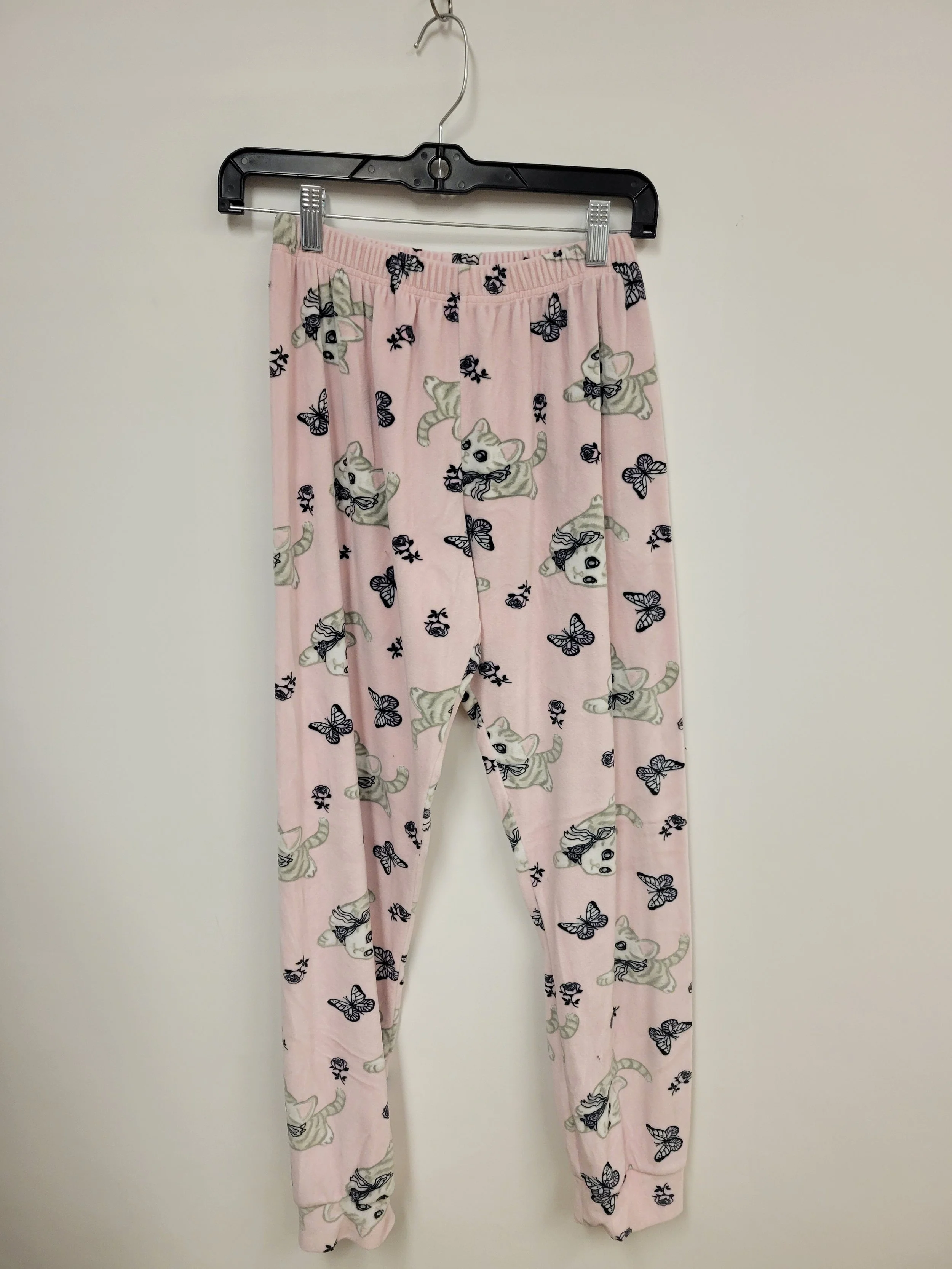 pantalon de pyjama rose avec motif de chat, weekend edition, taille S