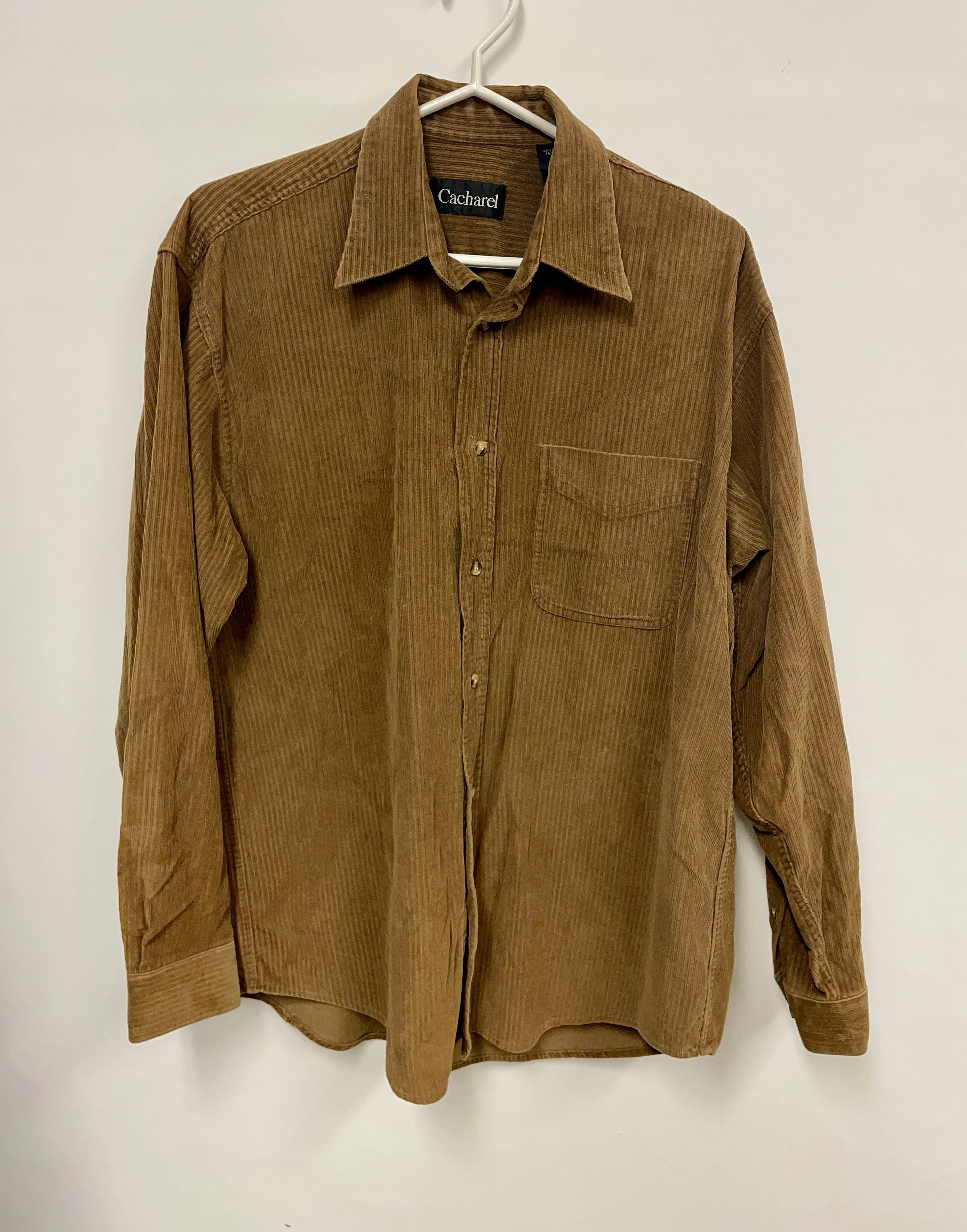Chemise en velours côtelé brun/or, CACHAREL, M.
