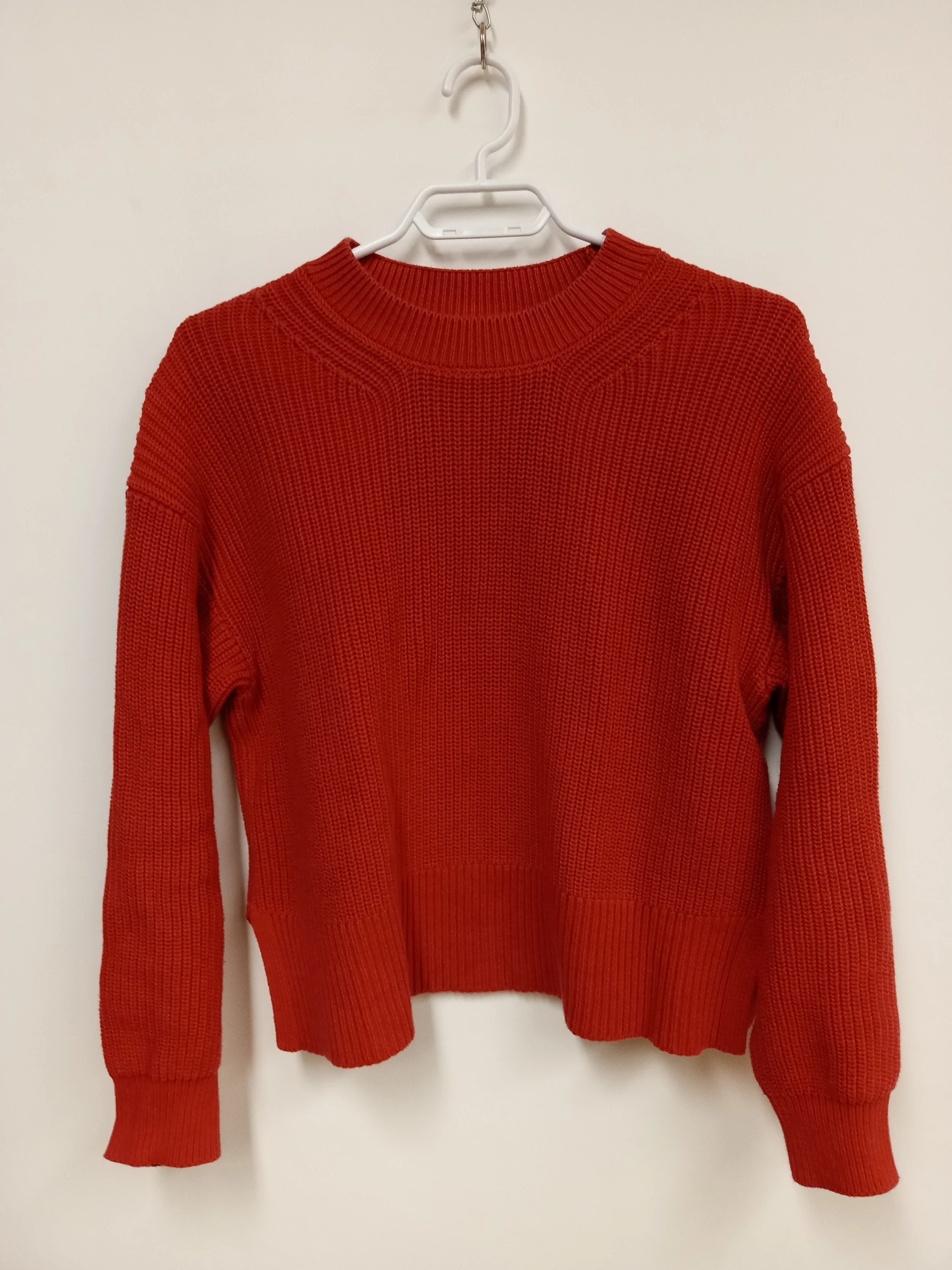 Chandail en tricot de coton, Rose rouge, PART TWO, S