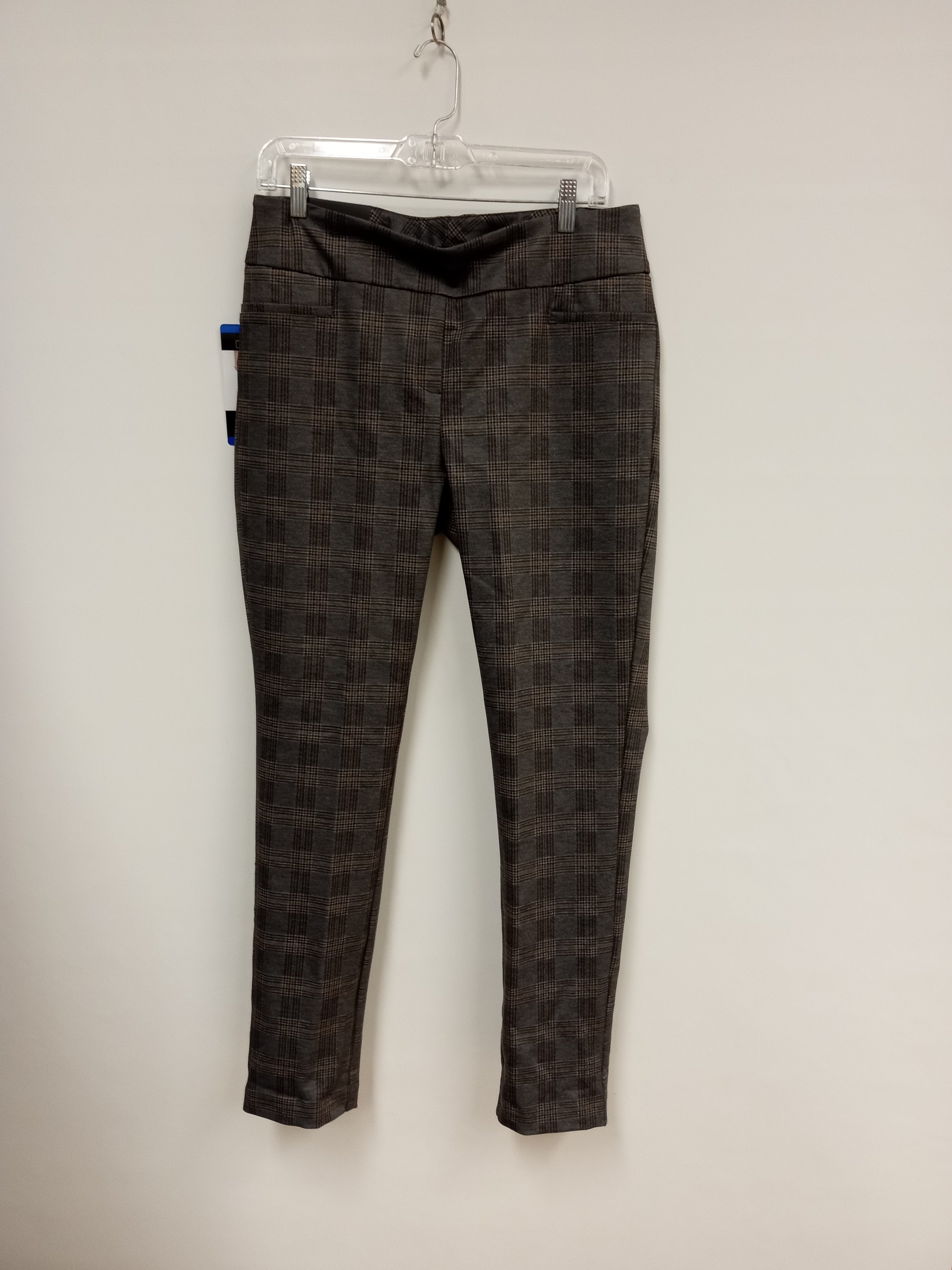 NEUF - pantalon étroit, carrotté brun, gris, DALIA, taille 10