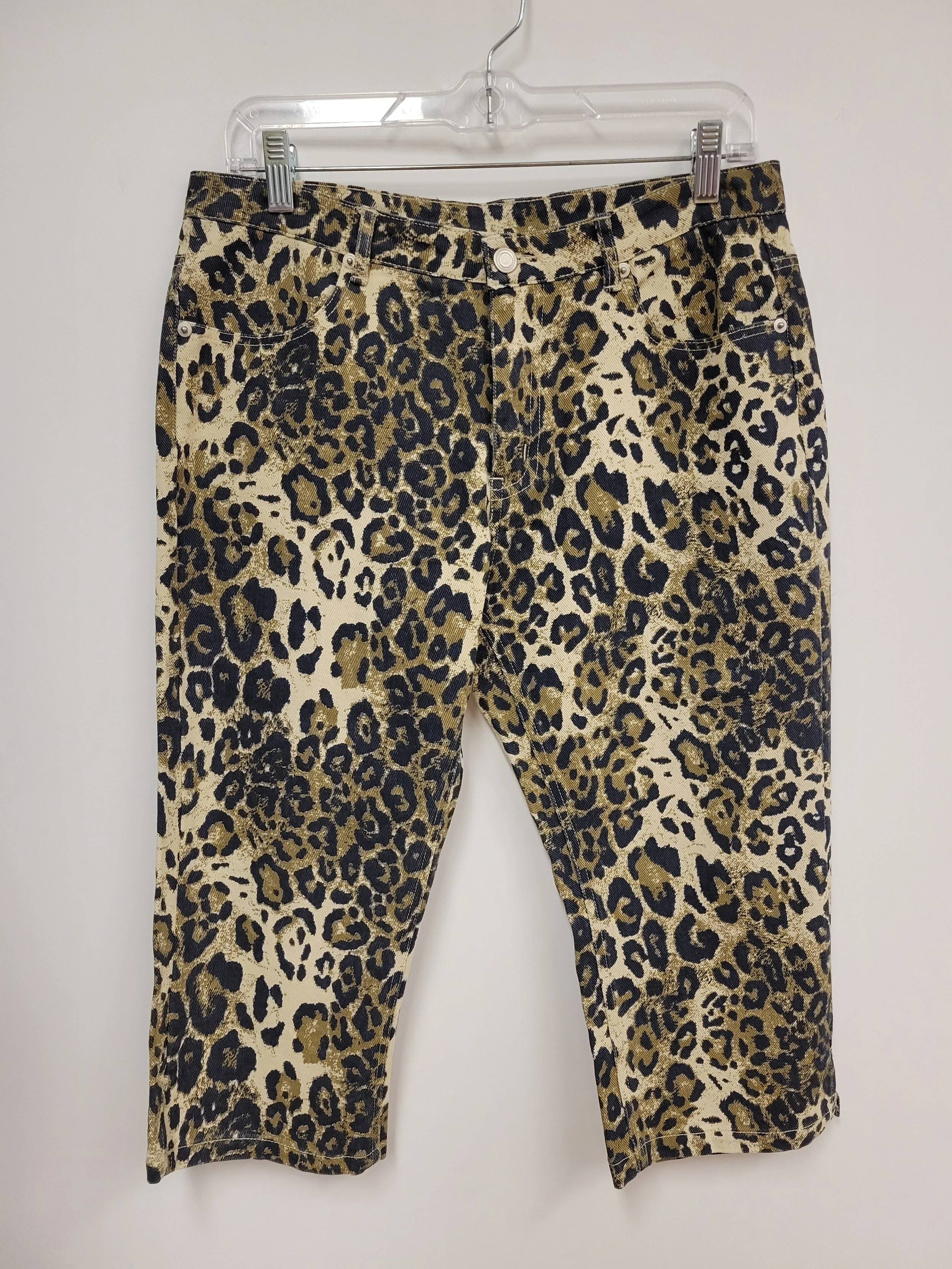 Capri en jean léopard, 100% coton, Et Clet, M