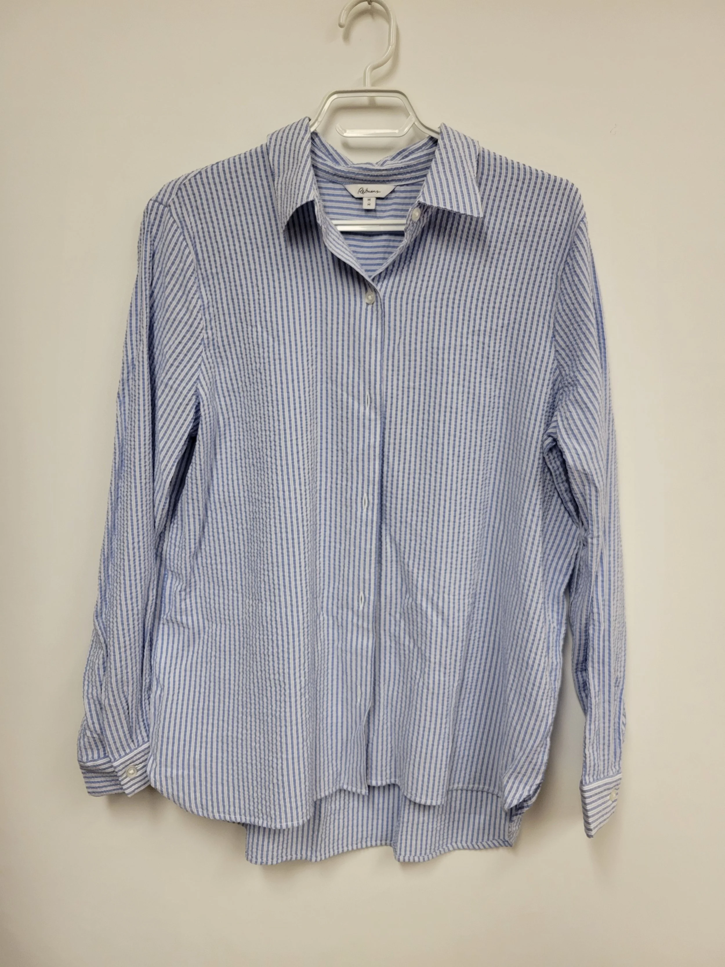 Chemise, rayée bleu et blanc, Reitmans, M