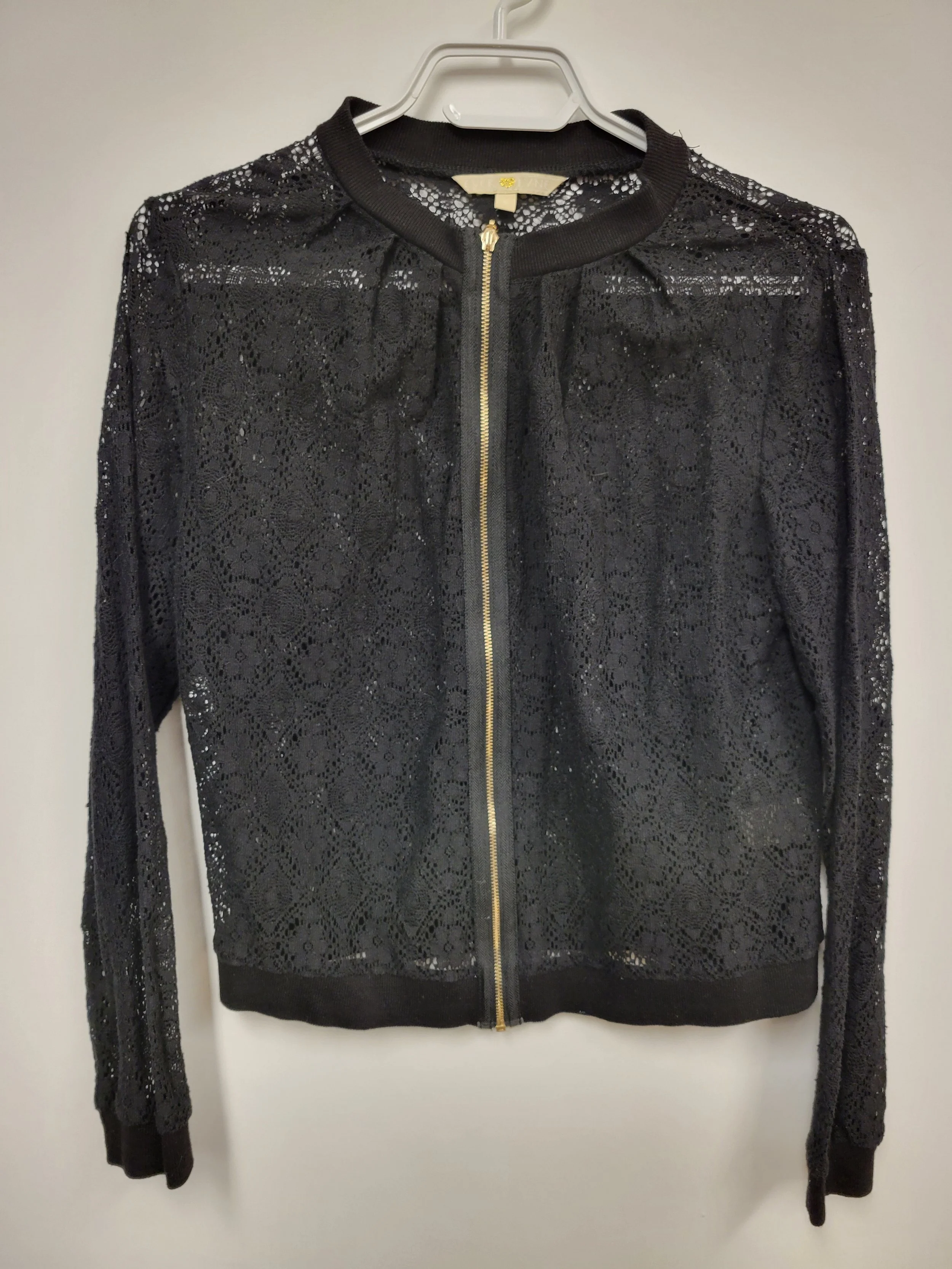 Veste dentelle noire zippé, Ever Lyne, S