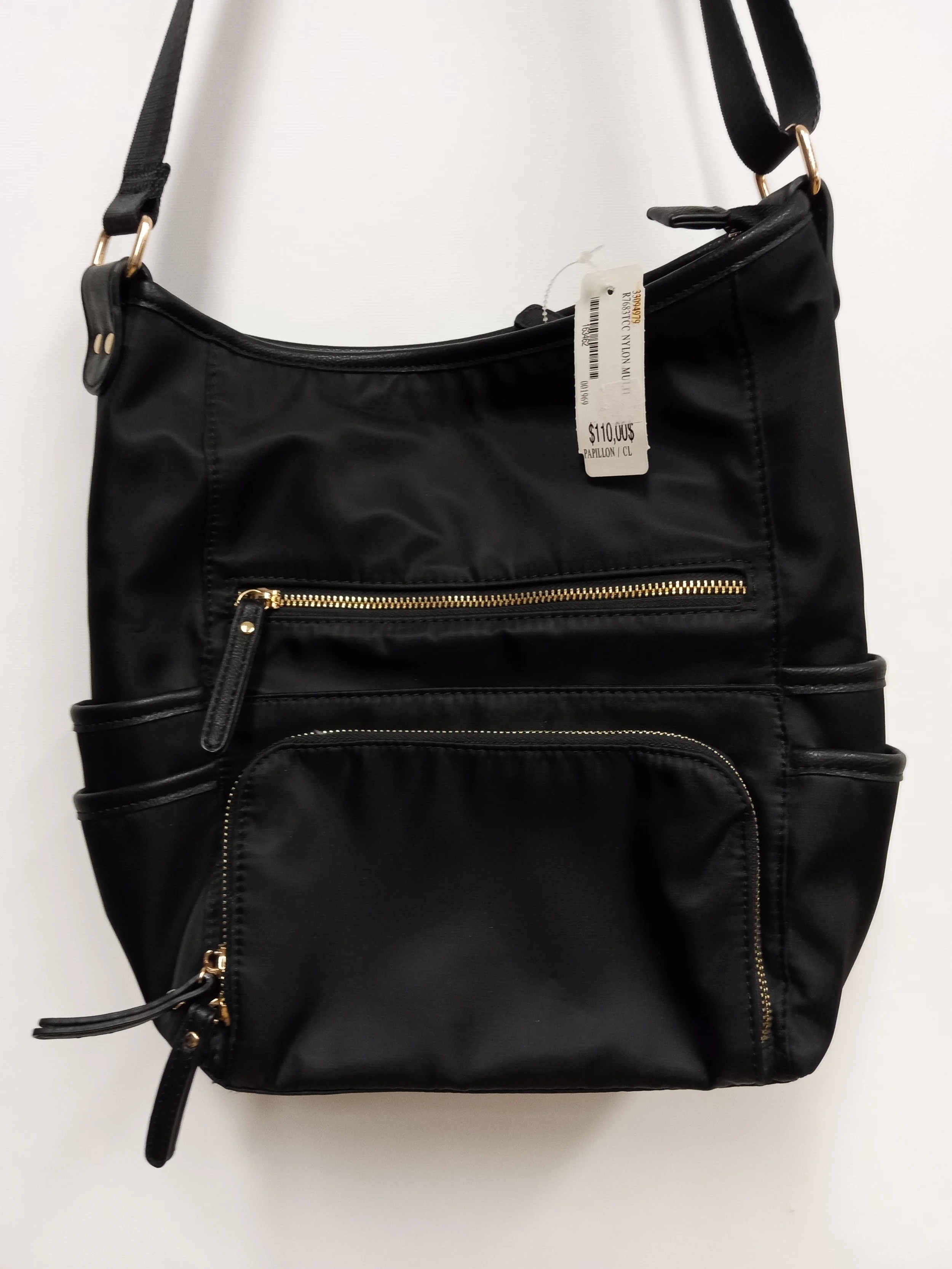 NEUF - Sac bandoulière noir, Clarks, largeur 13.5 po (valeur de 110$)