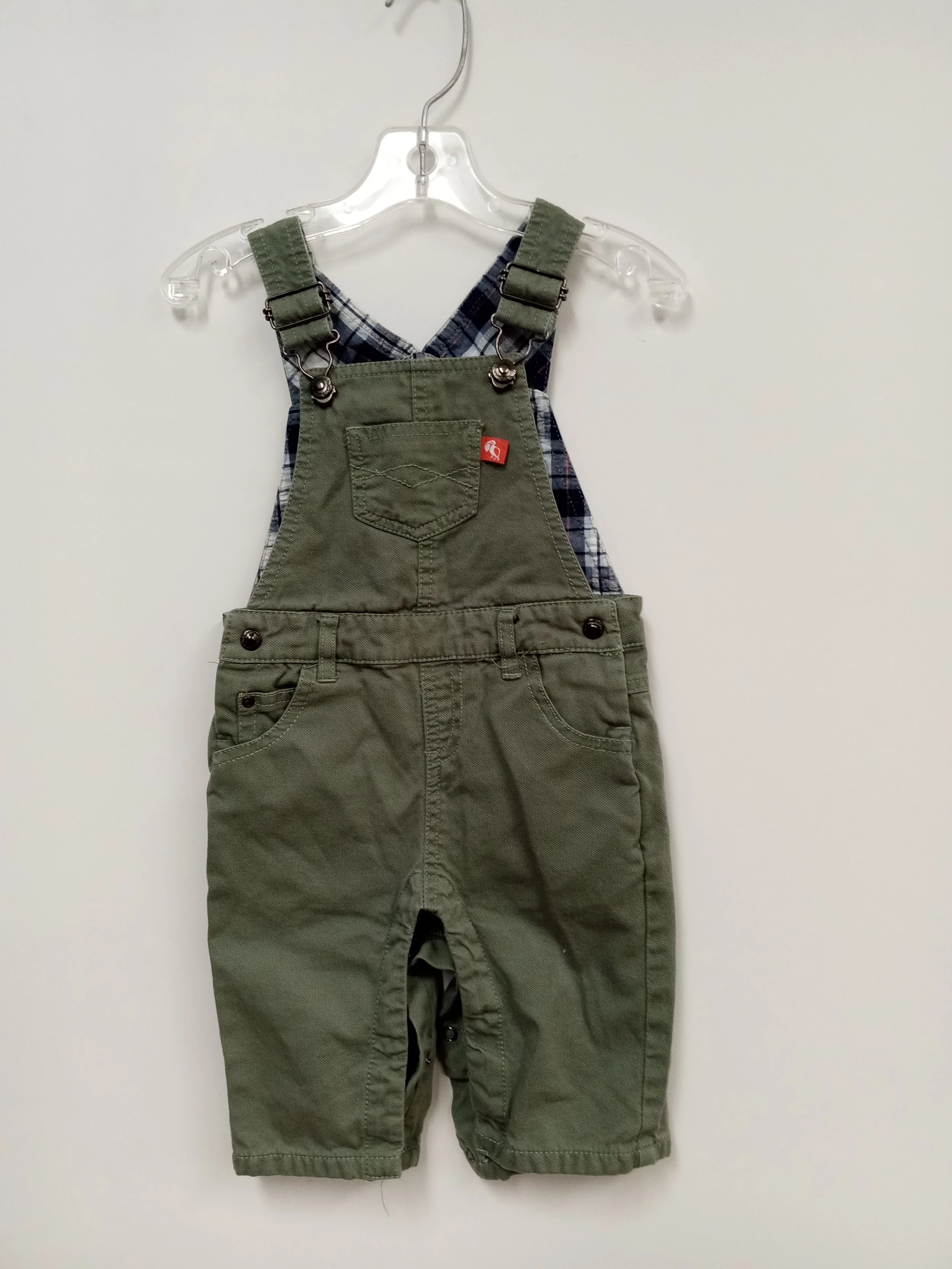 Salopette verte, Boutons pression (entrejambes), CADET ROUSELLE Paris, Taille 18 mois