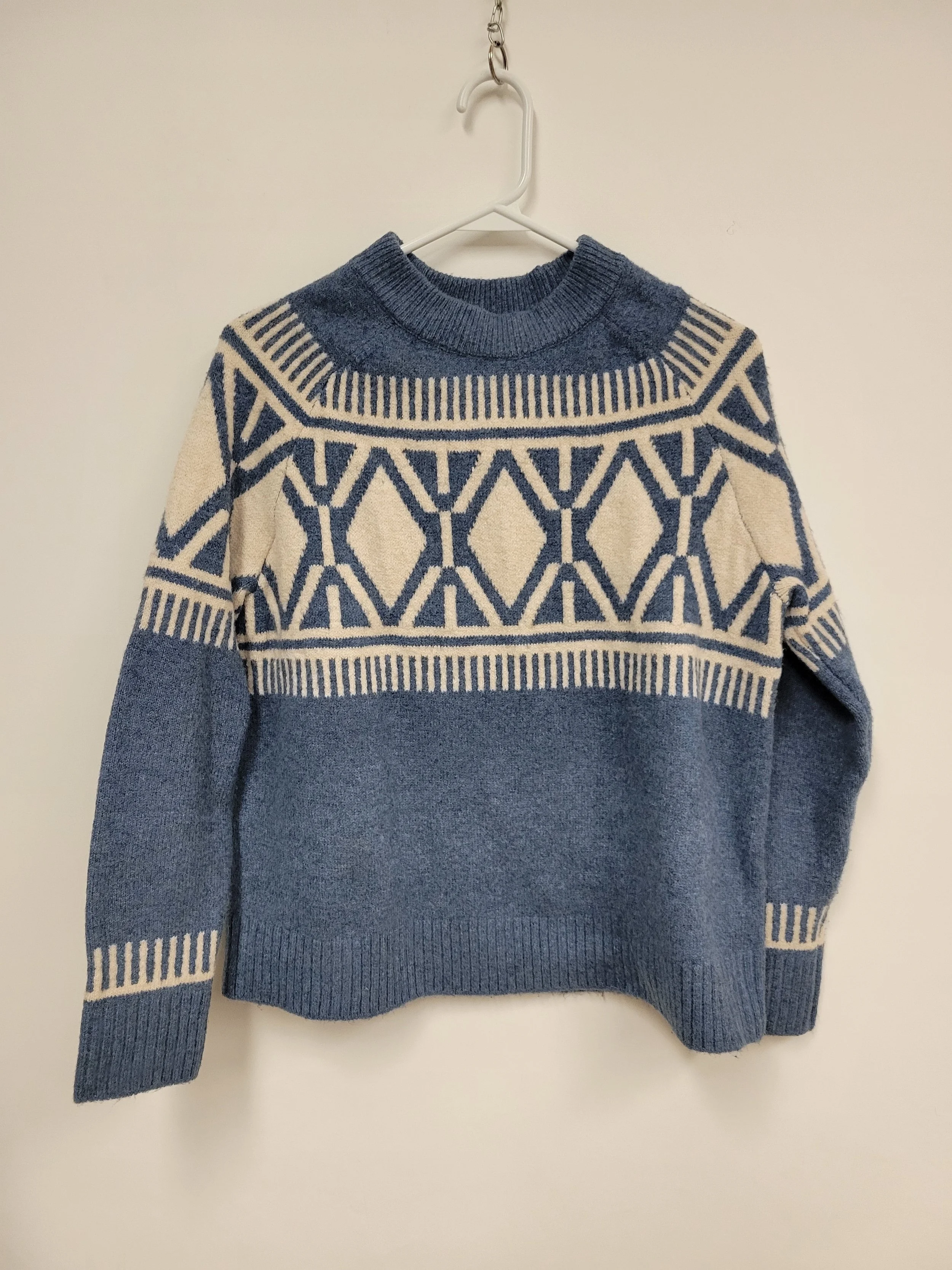 Tricot bleu et crème, For the Republic, XS