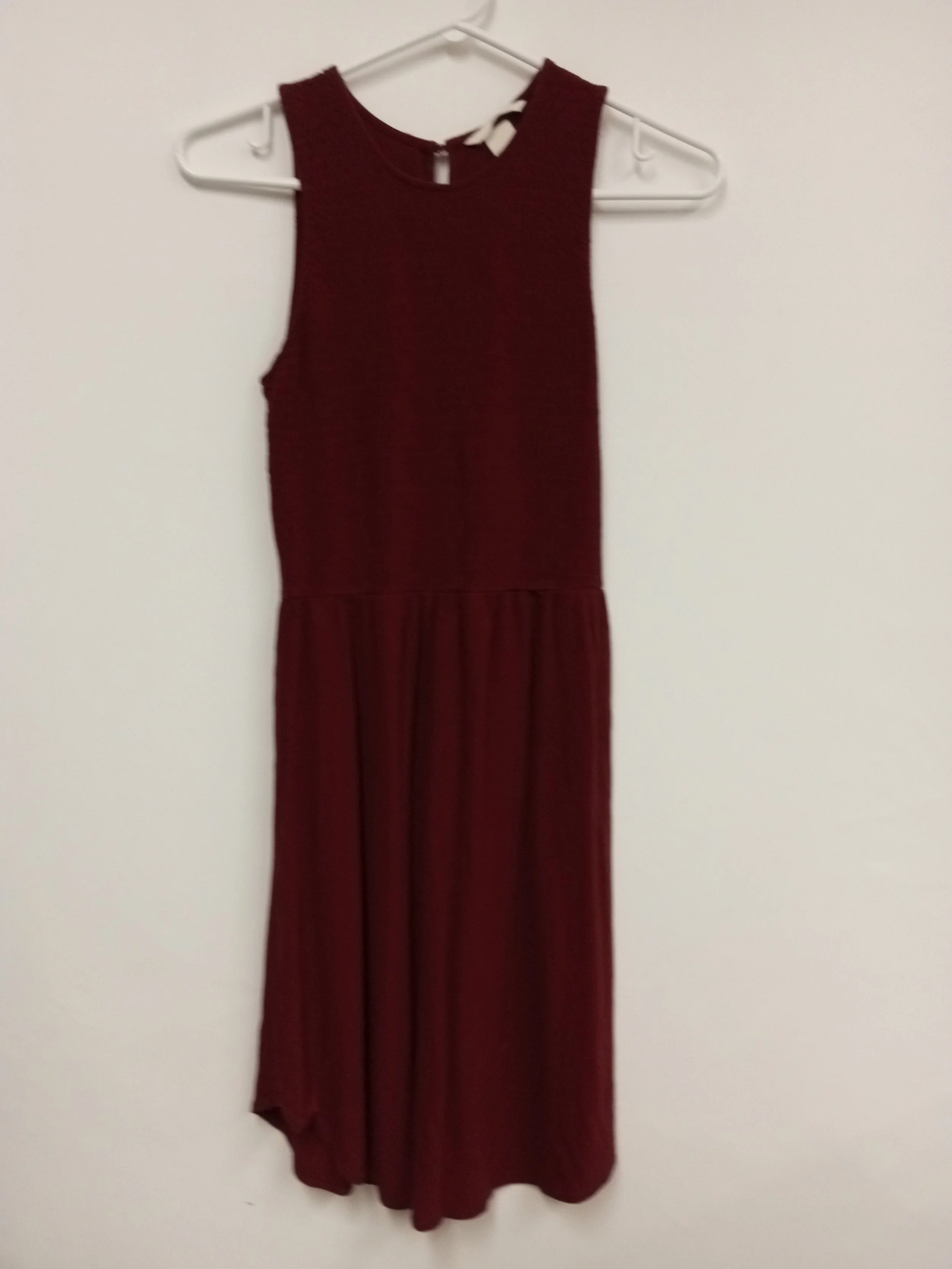 Robe sans manches bourgogne, viscose, H&M, taille EUR 36 / US 6