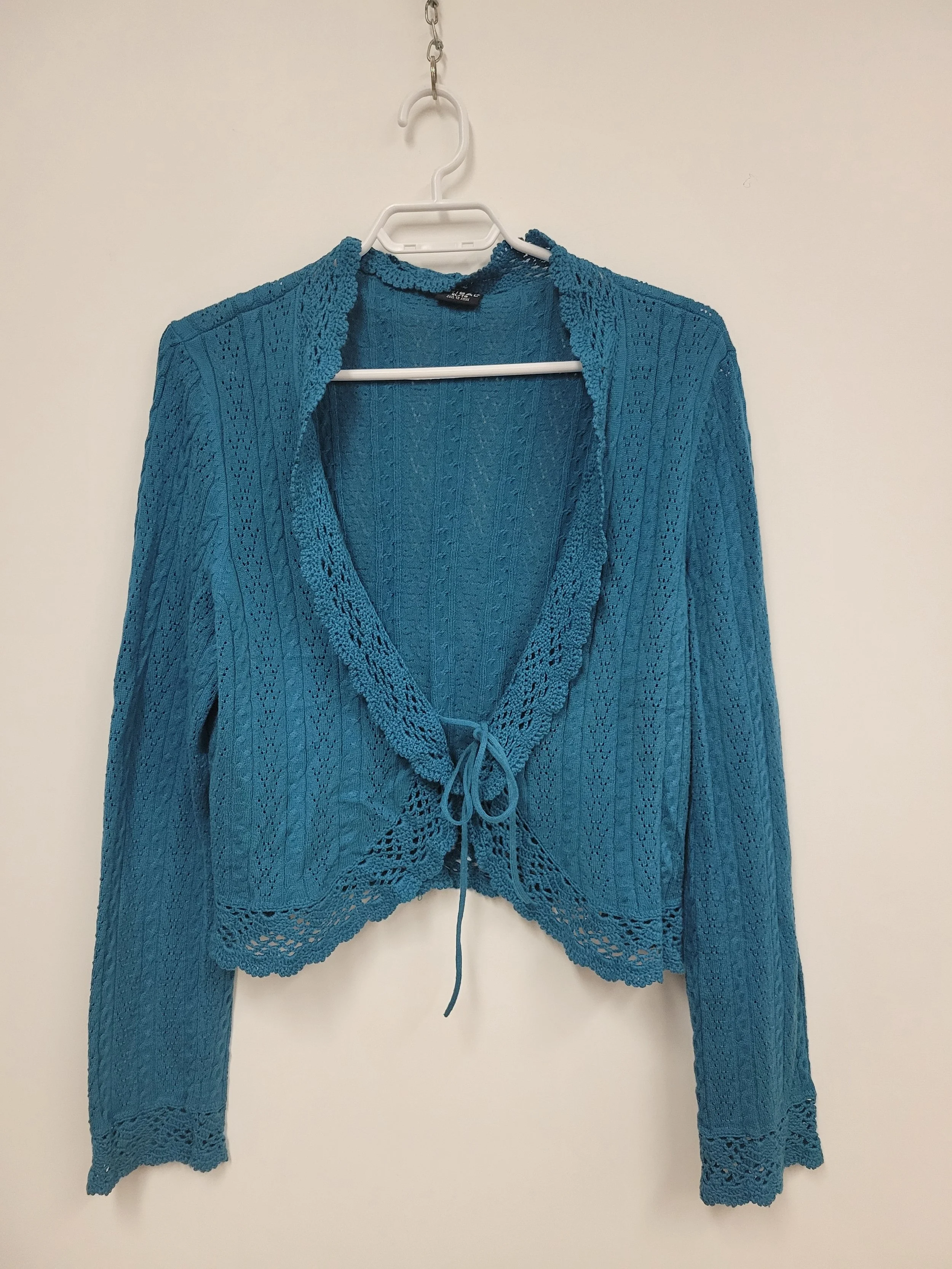 Veste en tricot, turquoise, Tribal, XL