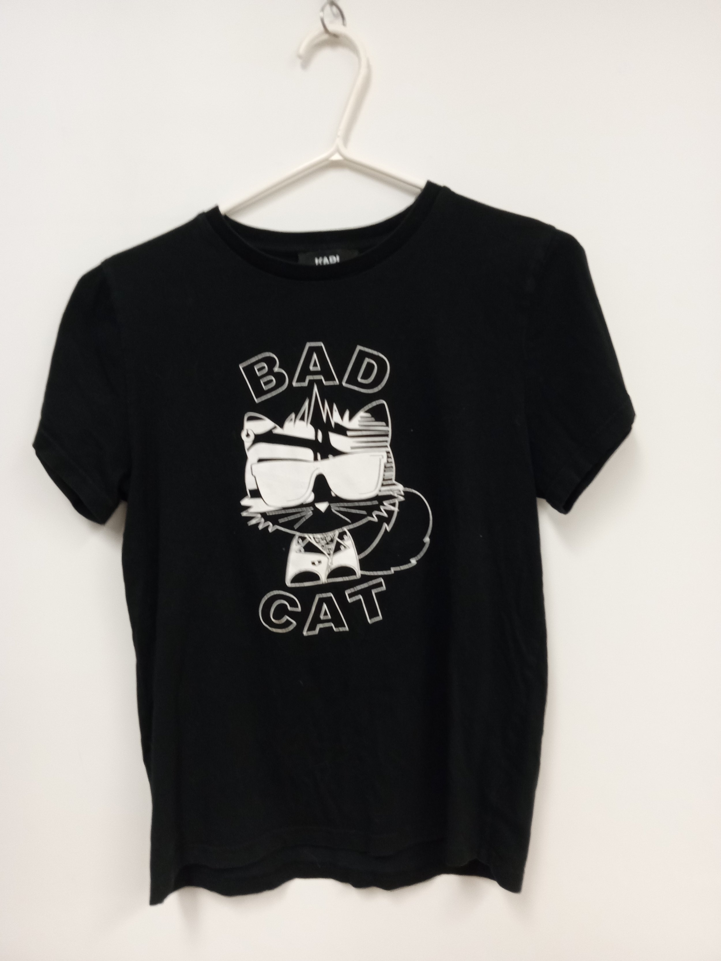 T-Shirt noir, Logo Bad Cat, KARL LAGERFELD Kids, Taille 16