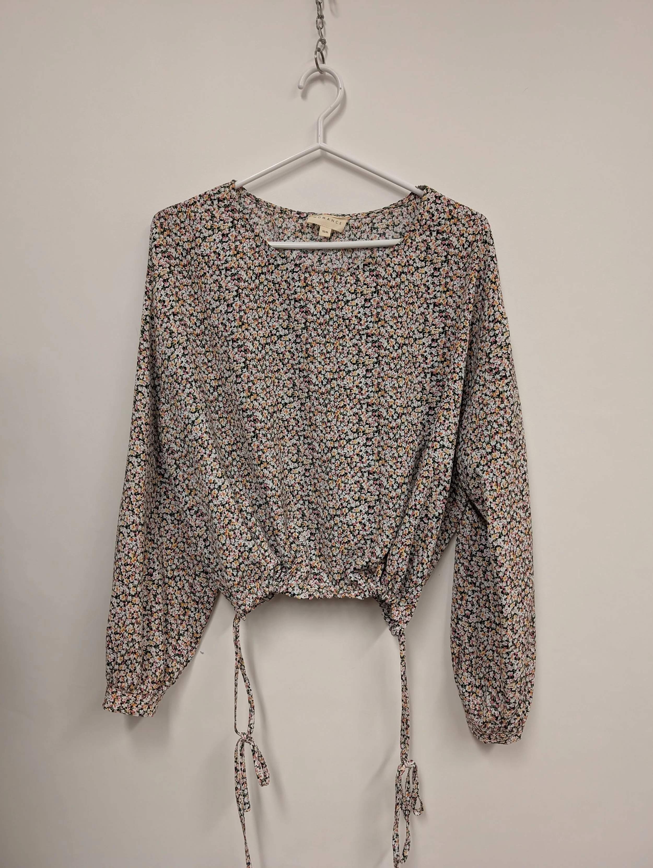 Chemisier court, petites fleurs, ample, Womance, XL