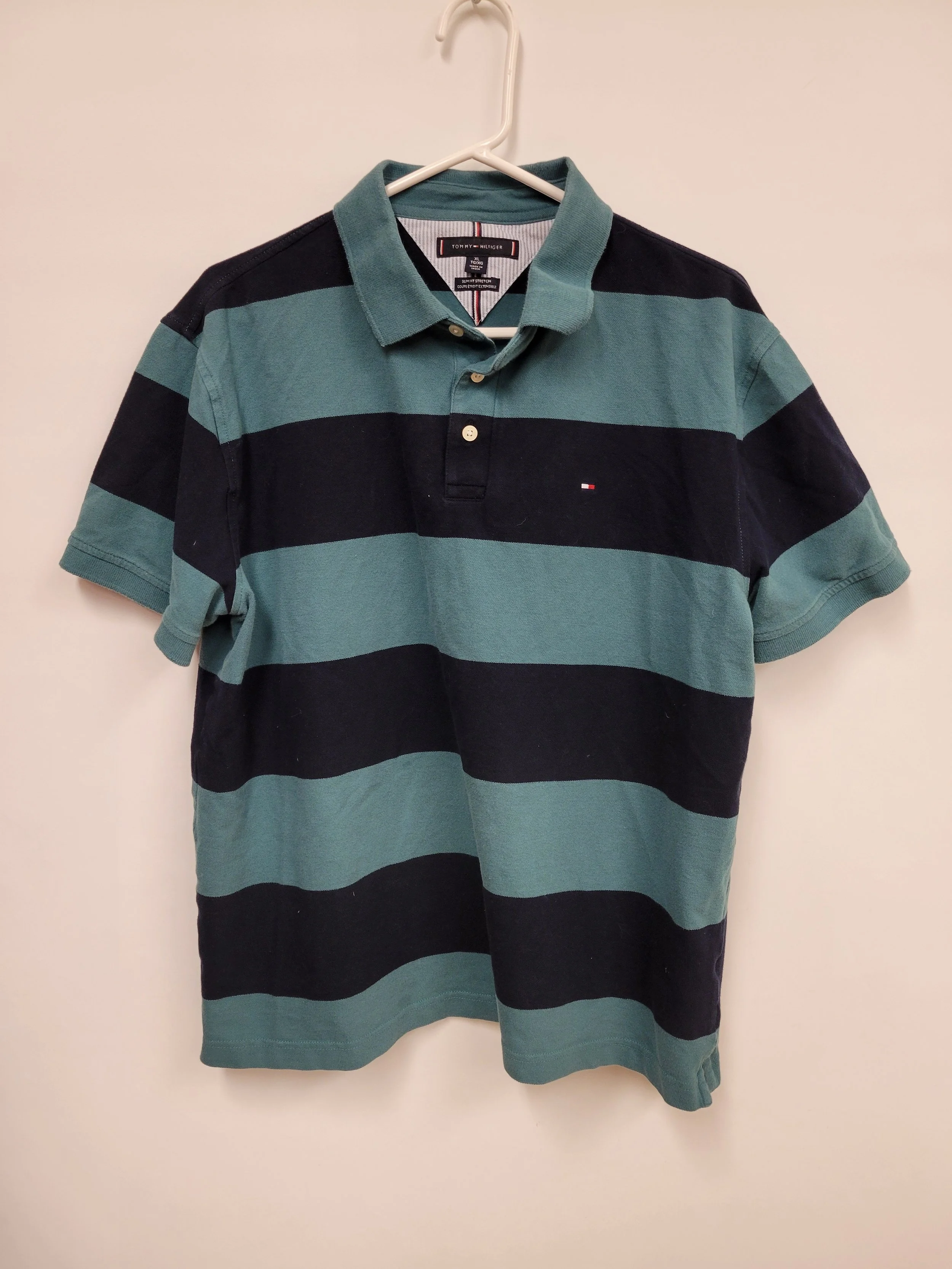 Polo marine et vert, Tommy Hilfiger, XL