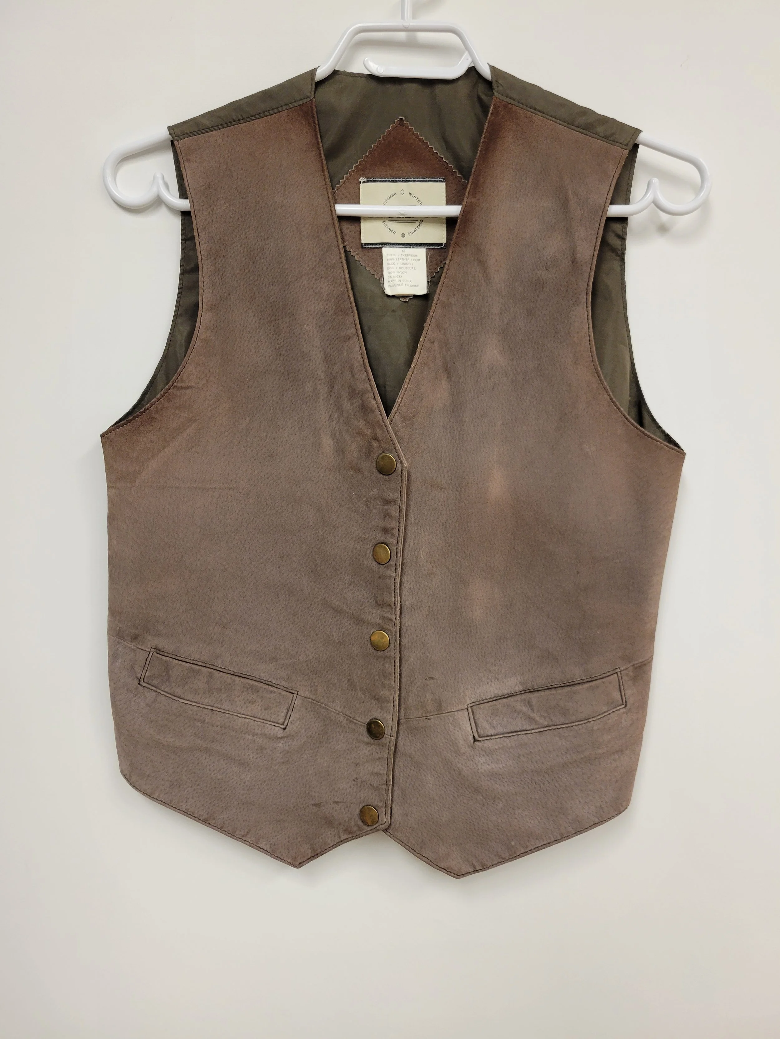 Veste en suède brun, Séquence, M (femmes)