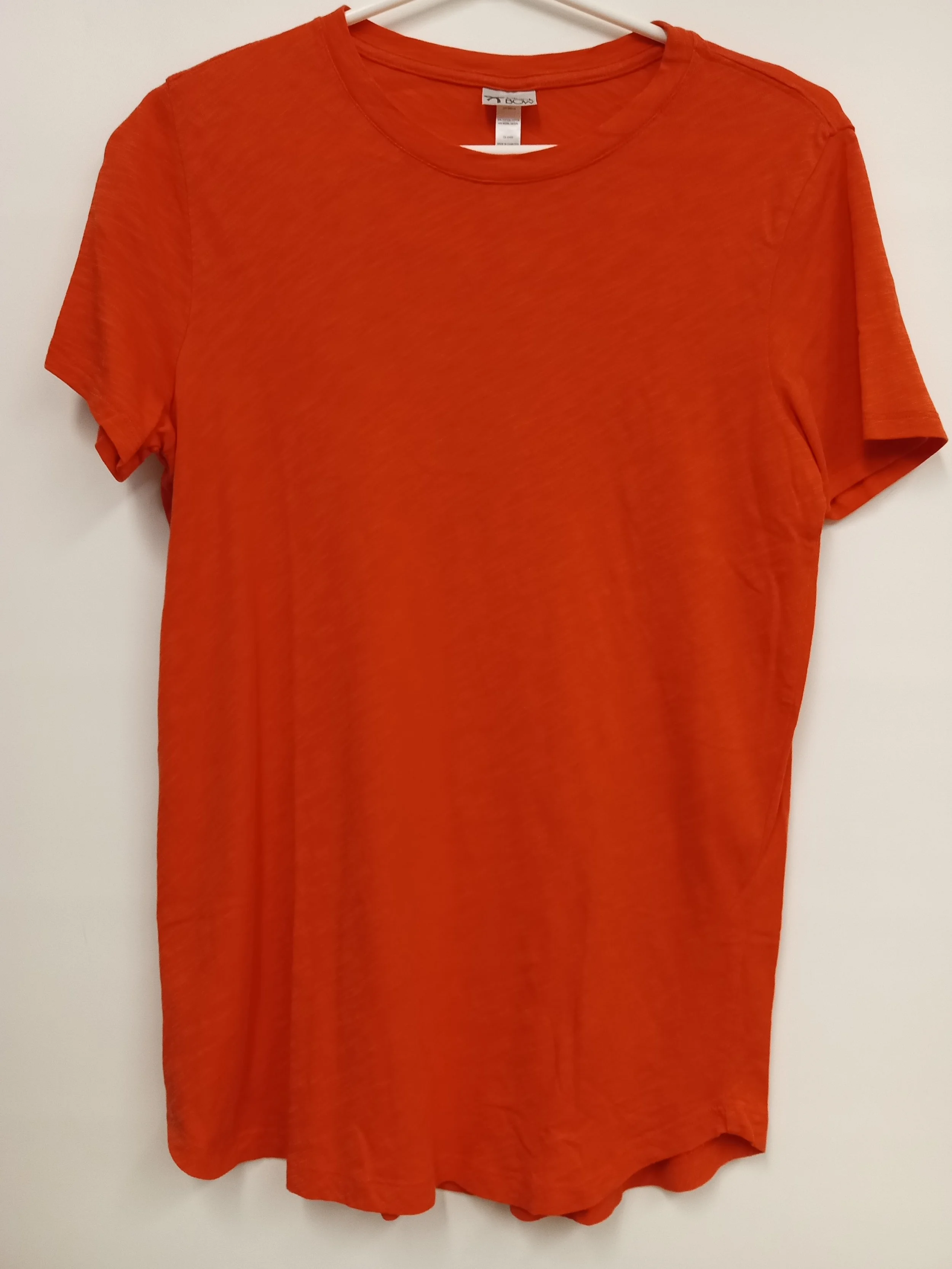 Haut rouge-orange en melange coton/modal, Black Bow, M