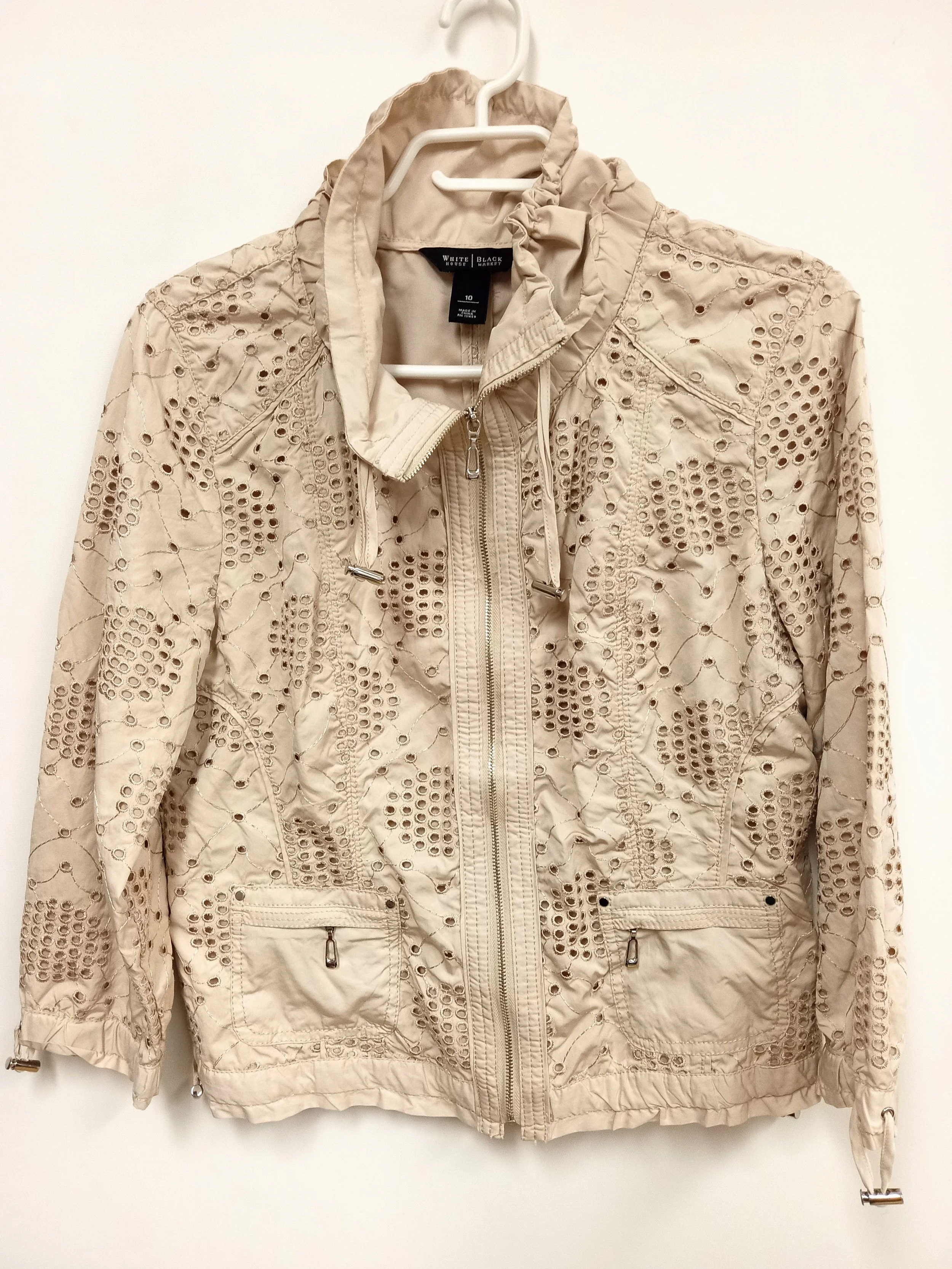 Manteau beige avec découpes, White House Black Market, 10 (M)