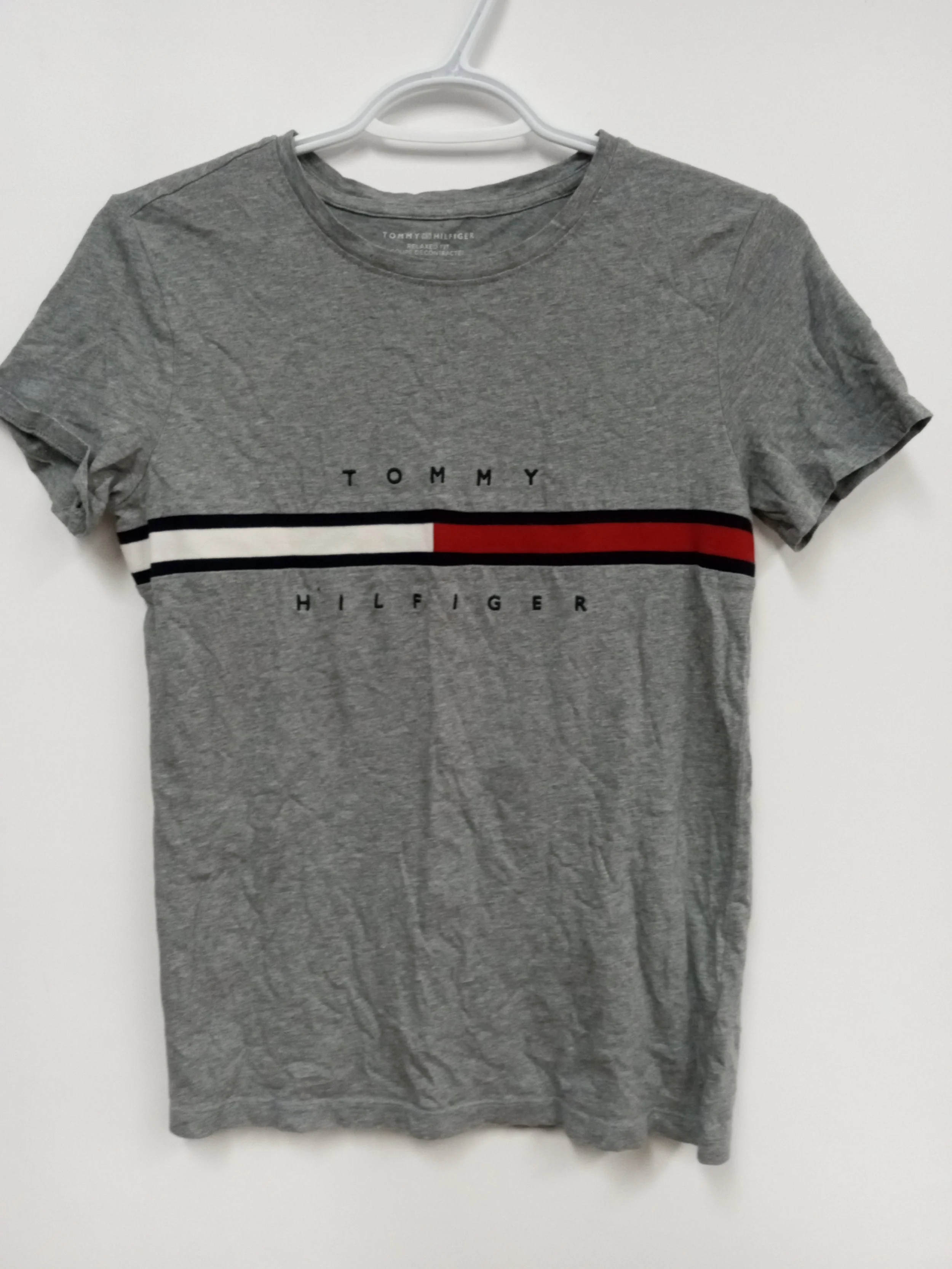 T-shirt gris chiné, Tommy Hilfiger, taille XS