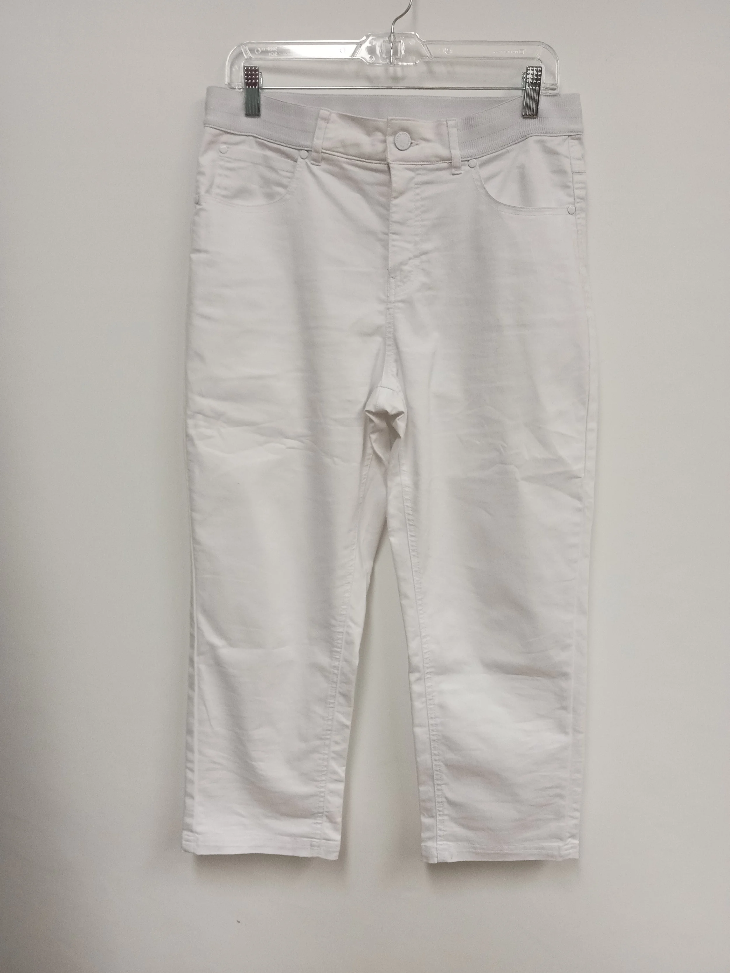 Comme neuf - Pantalon blanc, 65% coton, Tag, taille 8