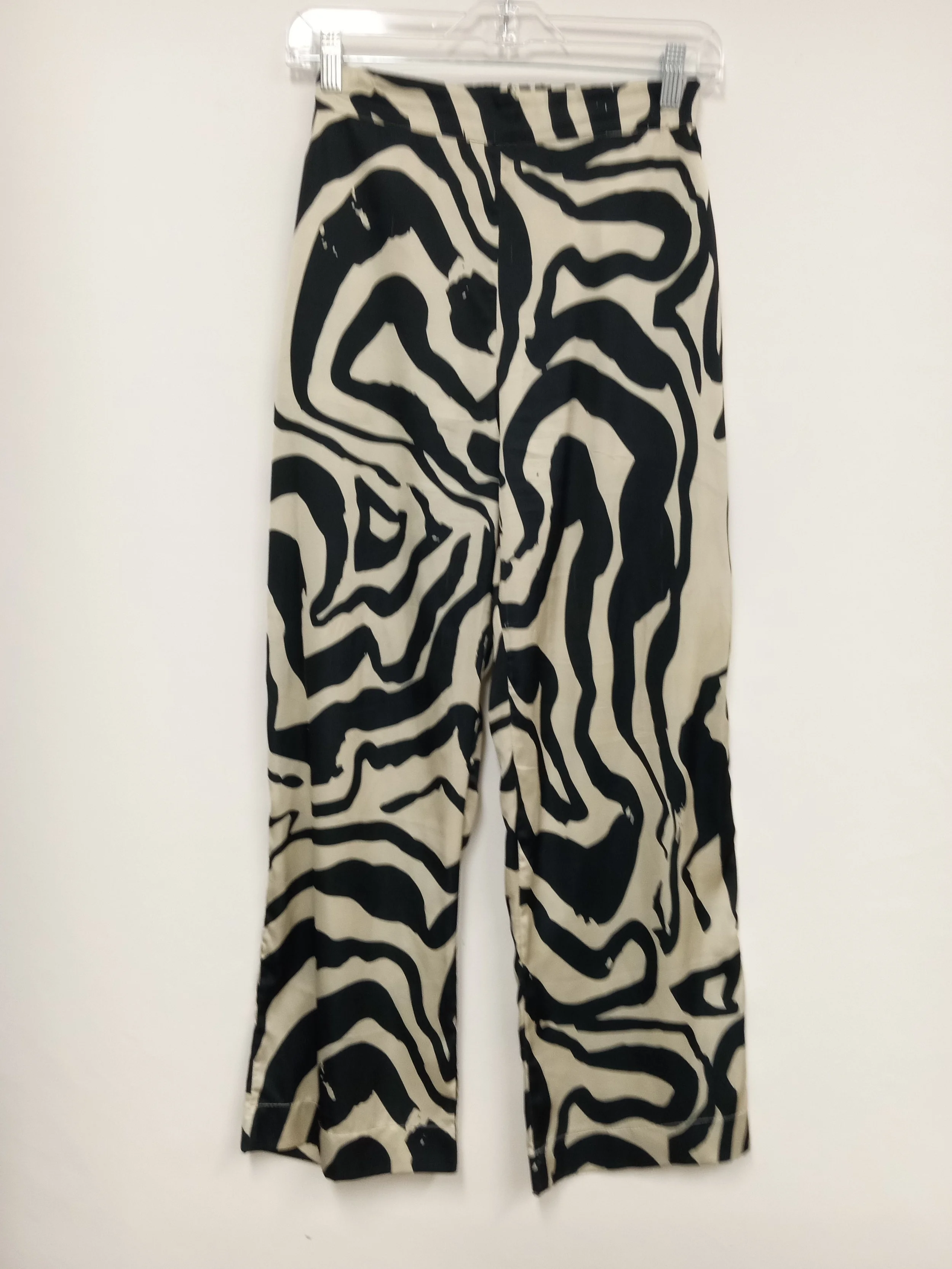pantalon noir et beige soyeux, dremeeverywear, taille S