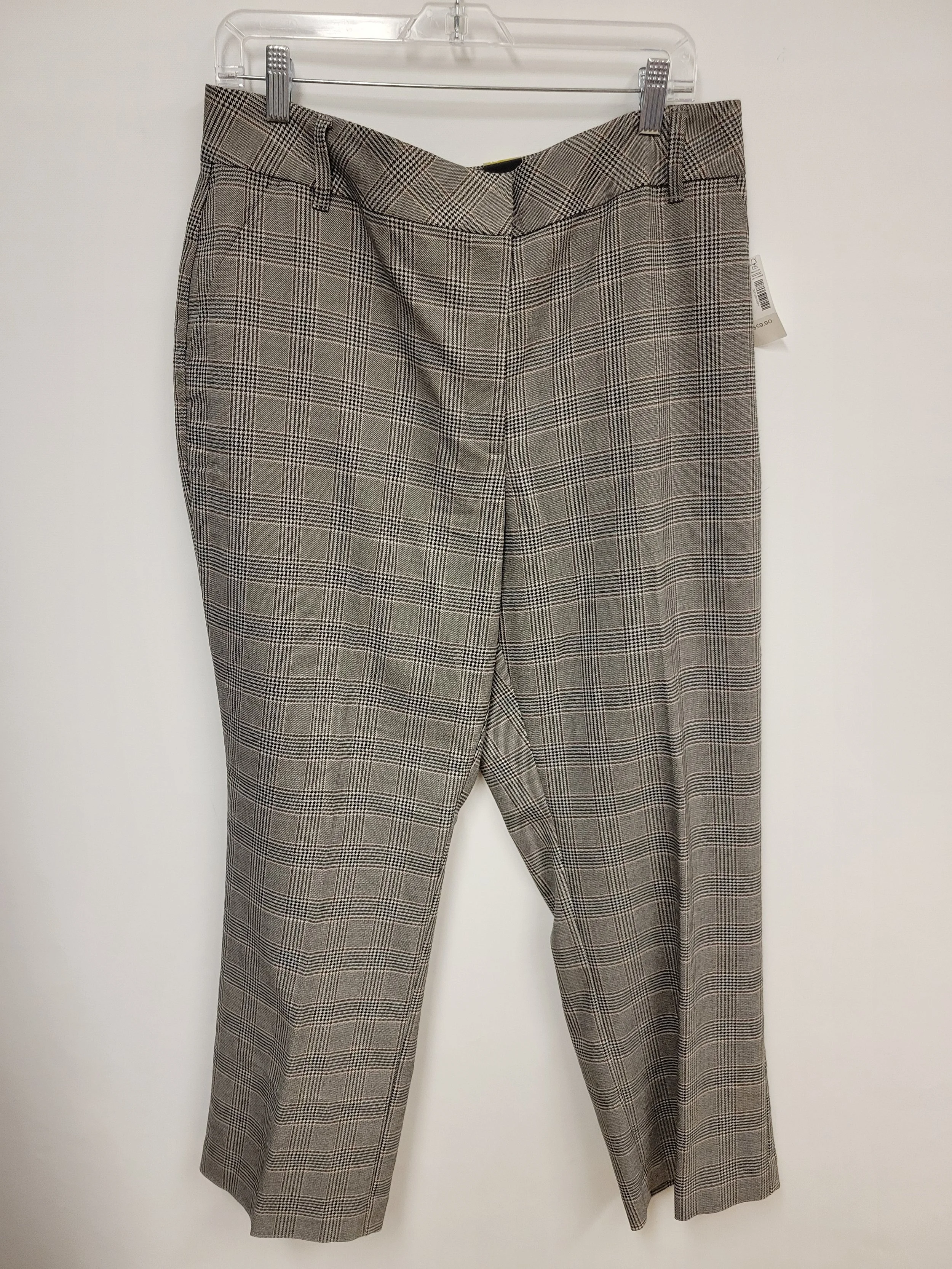 NEUF - pantalon pied-de-poule beige-vert, reitmans, taille 16