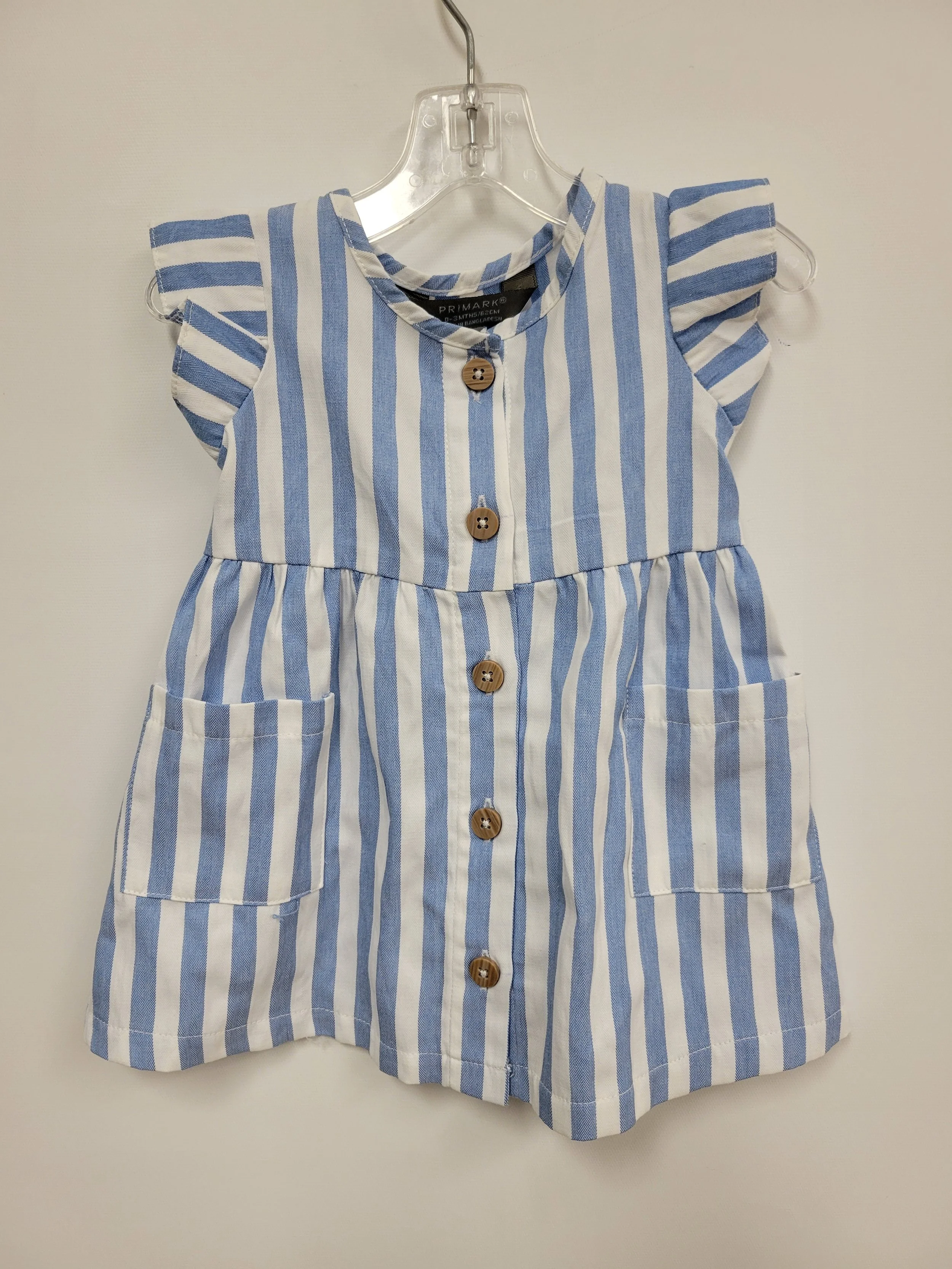 Robe rayé bleu, Primark, Taille 0-3 mois