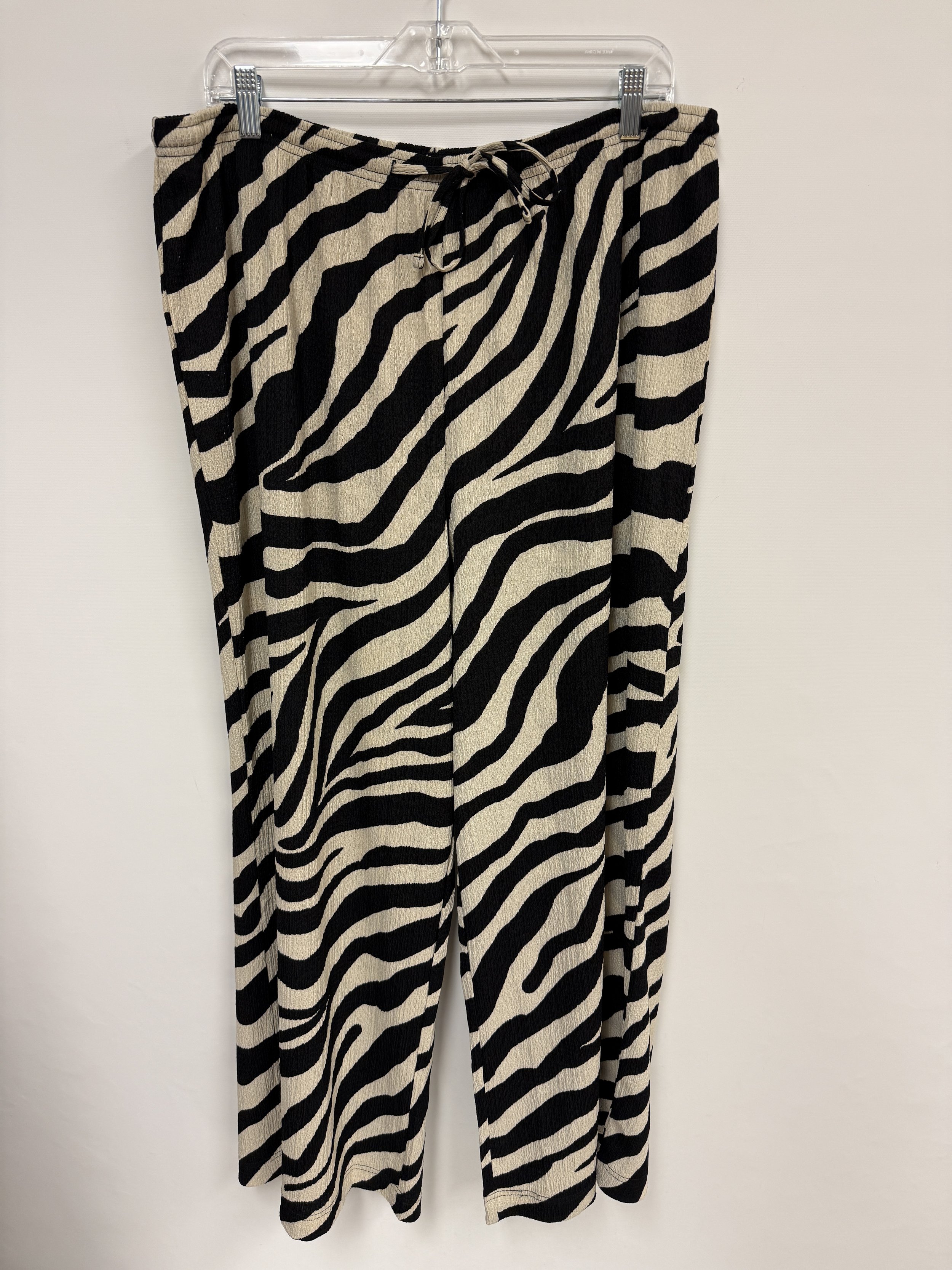 NEUF - Pantalon zébré, tissu léger et extensible, H&M, XL