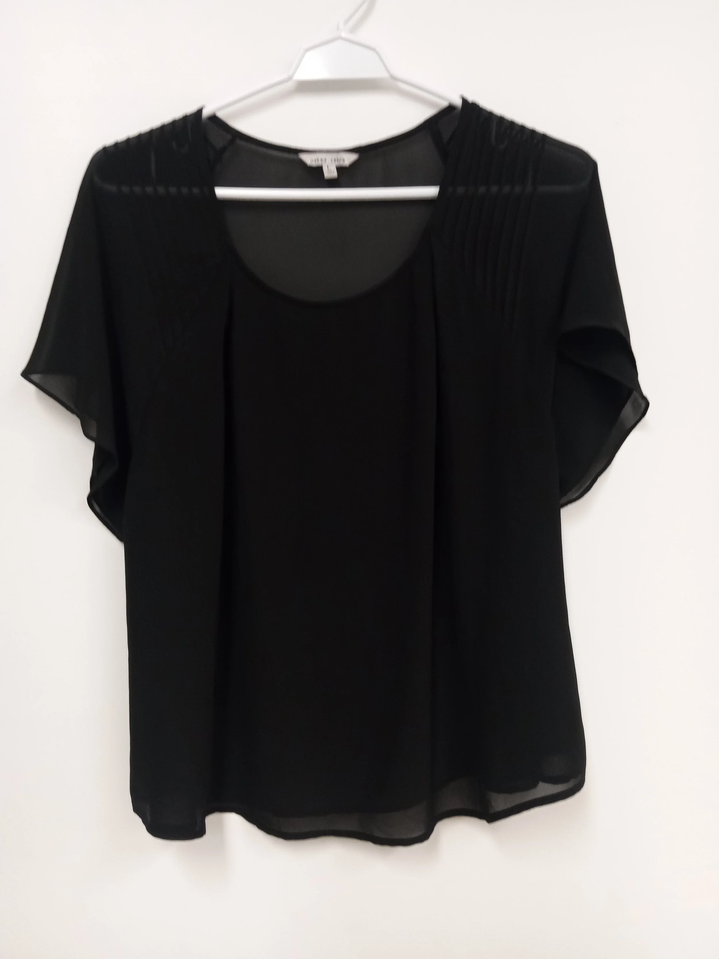 Haut noir translucide, Naked Zebra, Taille L
