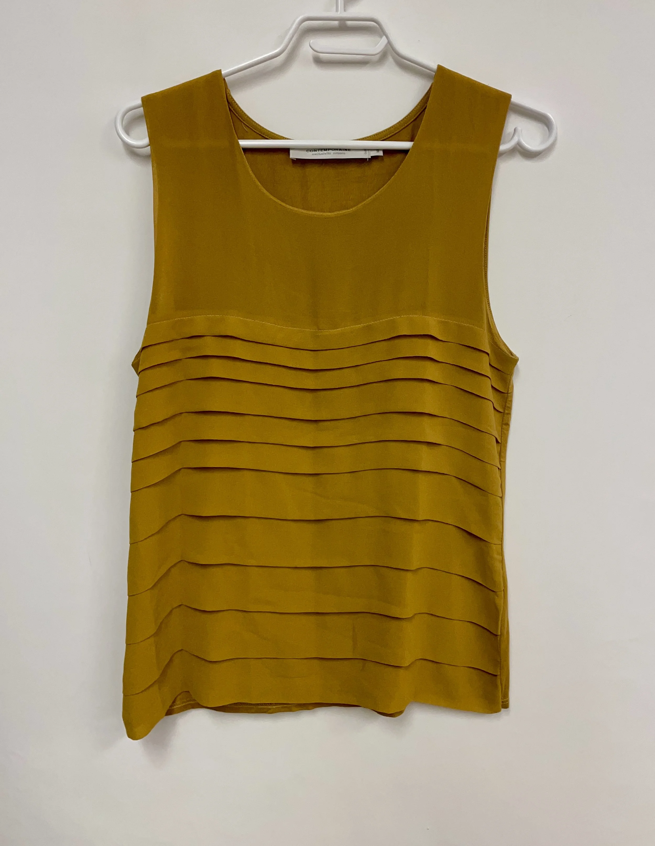 Camisole/chemise jaune or, CONTEMPORAINE SIMONS,  rayonne, M.