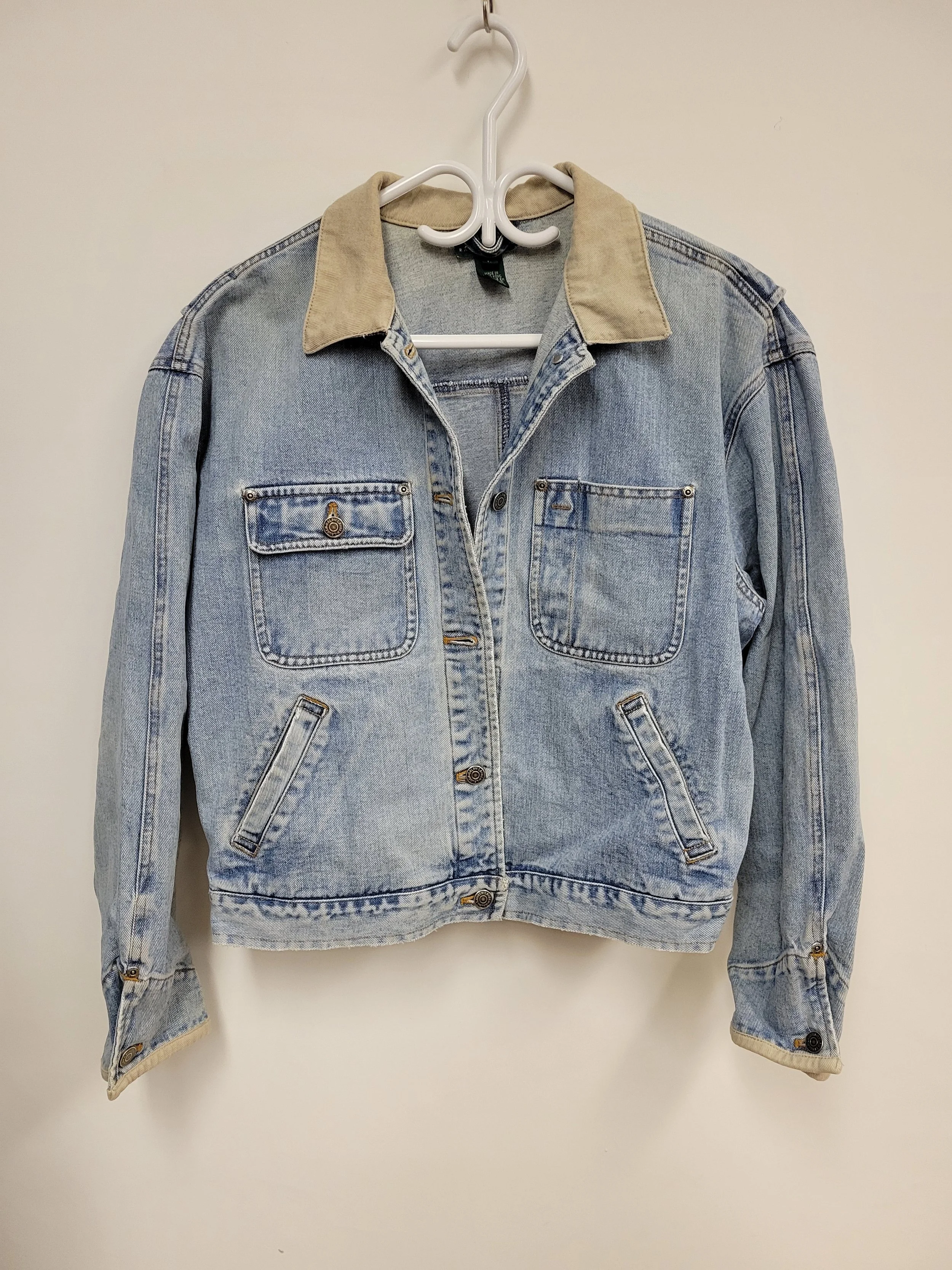 Veste jeans pale délavé 100% coton, Ralph Lauren, L (hommes)