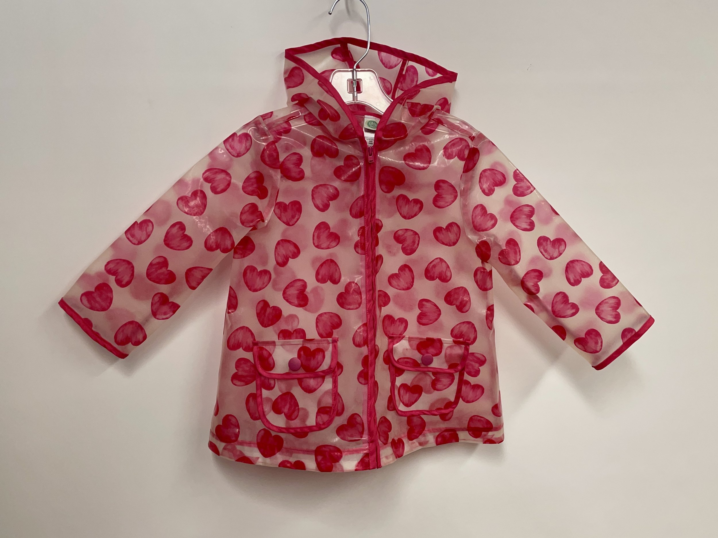 Imperméable transparent rose fuschia, LITTLE ME, 24 mois.